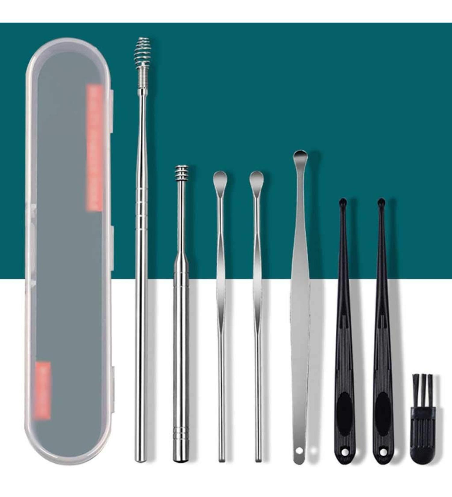 Portable Ear Cleaner Set Ear Cleaning Spiral Earpick Ear Wax Remover Ear Curette Spiral Ear Spoon Earpick Set Ear Cleaning Tools - Buy Online on GoSupps.com
