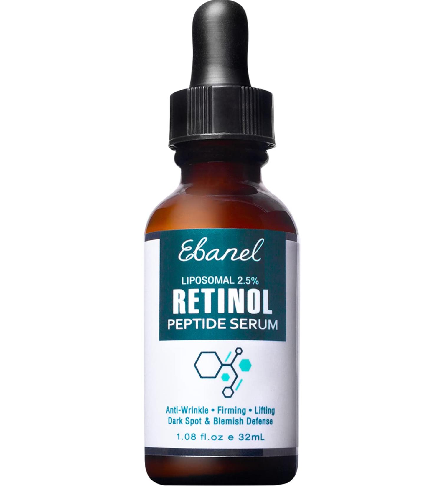 Ebanel 2.5% Retinol Serum with Hyaluronic Acid & Vitamin C - Anti-Aging, Pore Minimizer, Reduces Wrinkles & Dark Spots 1.08 Fl Oz - Buy Online on GoSupps.com