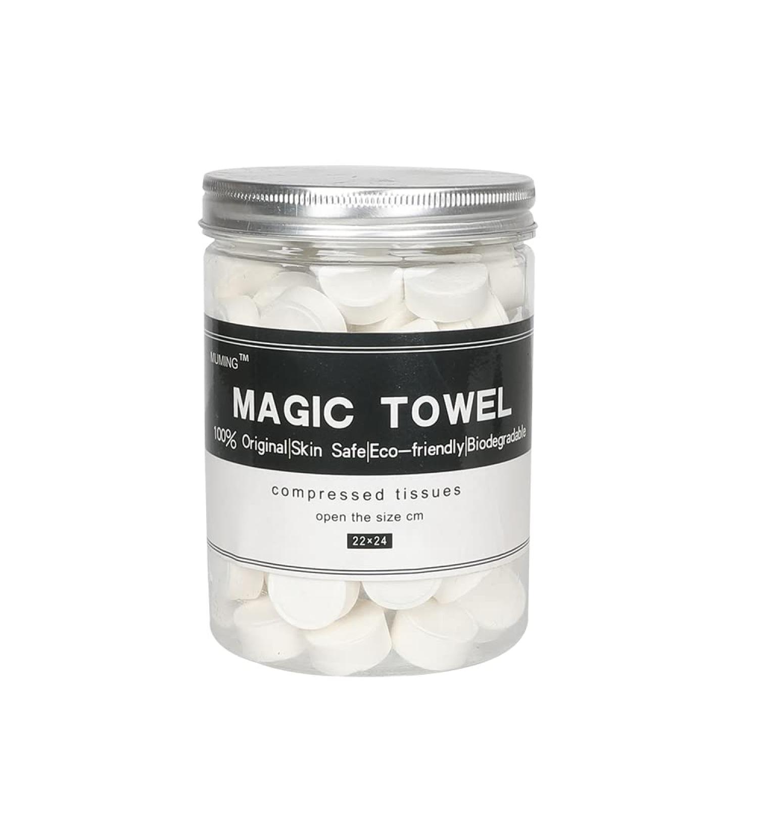 100 PCS Compressed Towels - Portable Mini Coin Tissue for Travel, Sports, Beauty Salon & Home - Hand Wipes - Buy Online on GoSupps.com