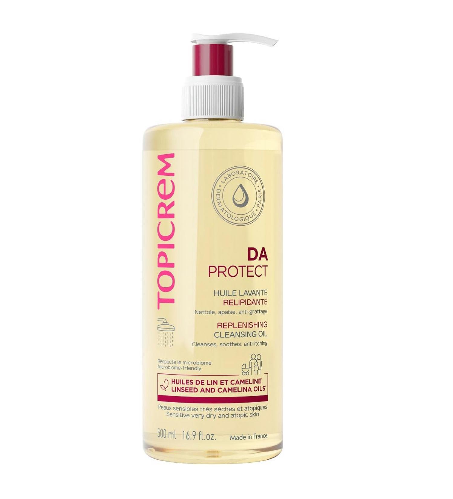 Topicrem - DA PROTECT Lipid-Replenishing Cleansing Oil - Gently Cleanses Replenishes Lipids Soothes and Protects - Care for Sensitive Skin - Buy Online on GoSupps.com