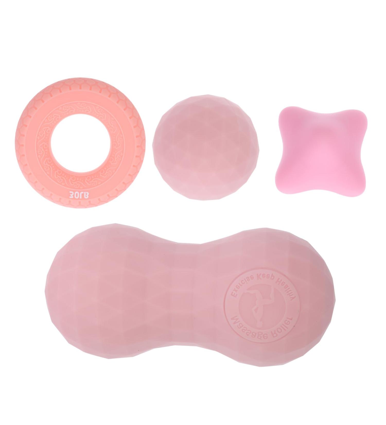 Beavorty 4-Piece Fascia Massage Ball Set - Foam Peanut Rollers & Silicone Tools for Foot & Shoulder Relief - Perfect for Menstrual & Deep Tissue Massage - Buy Online on GoSupps.com