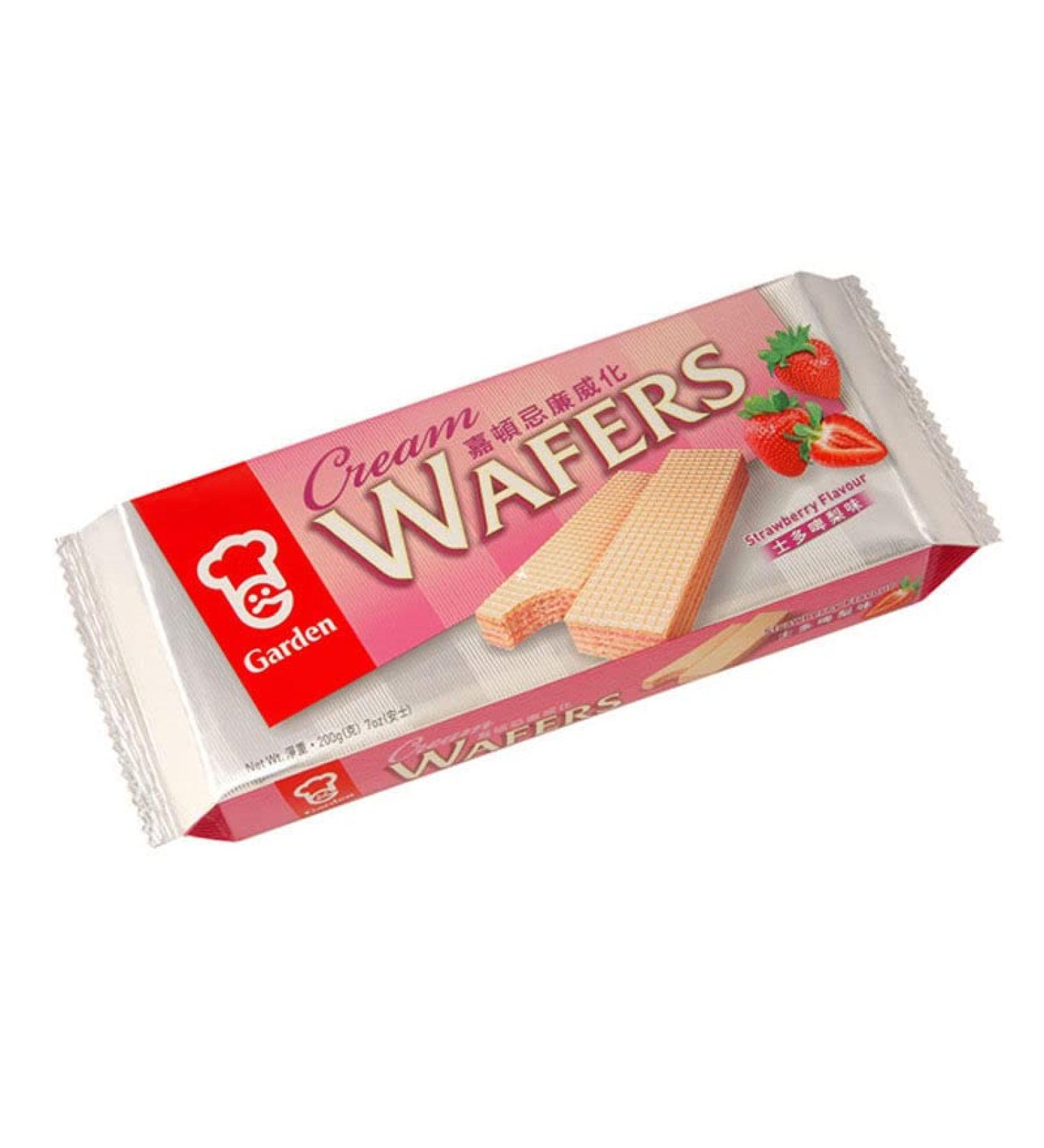 Garden Cream Wafers Strawberry Flavour 200g