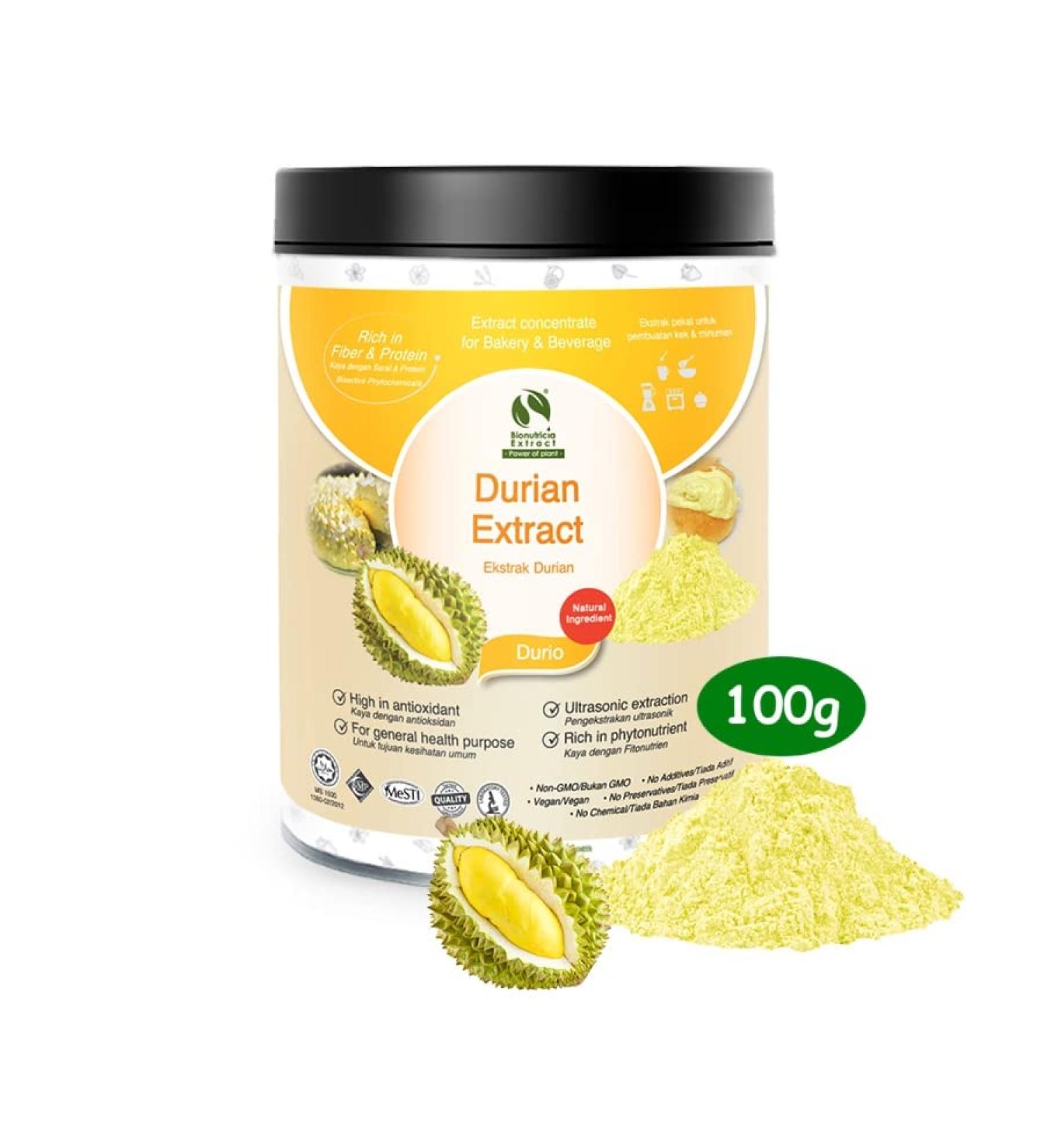 10x Halal Musang Durian Extract Powder 100g Made From 100% Pure Fruit Pulp. Perfect For Home-Based Chef & Cooks For Cakes - Buy Online on GoSupps.com
