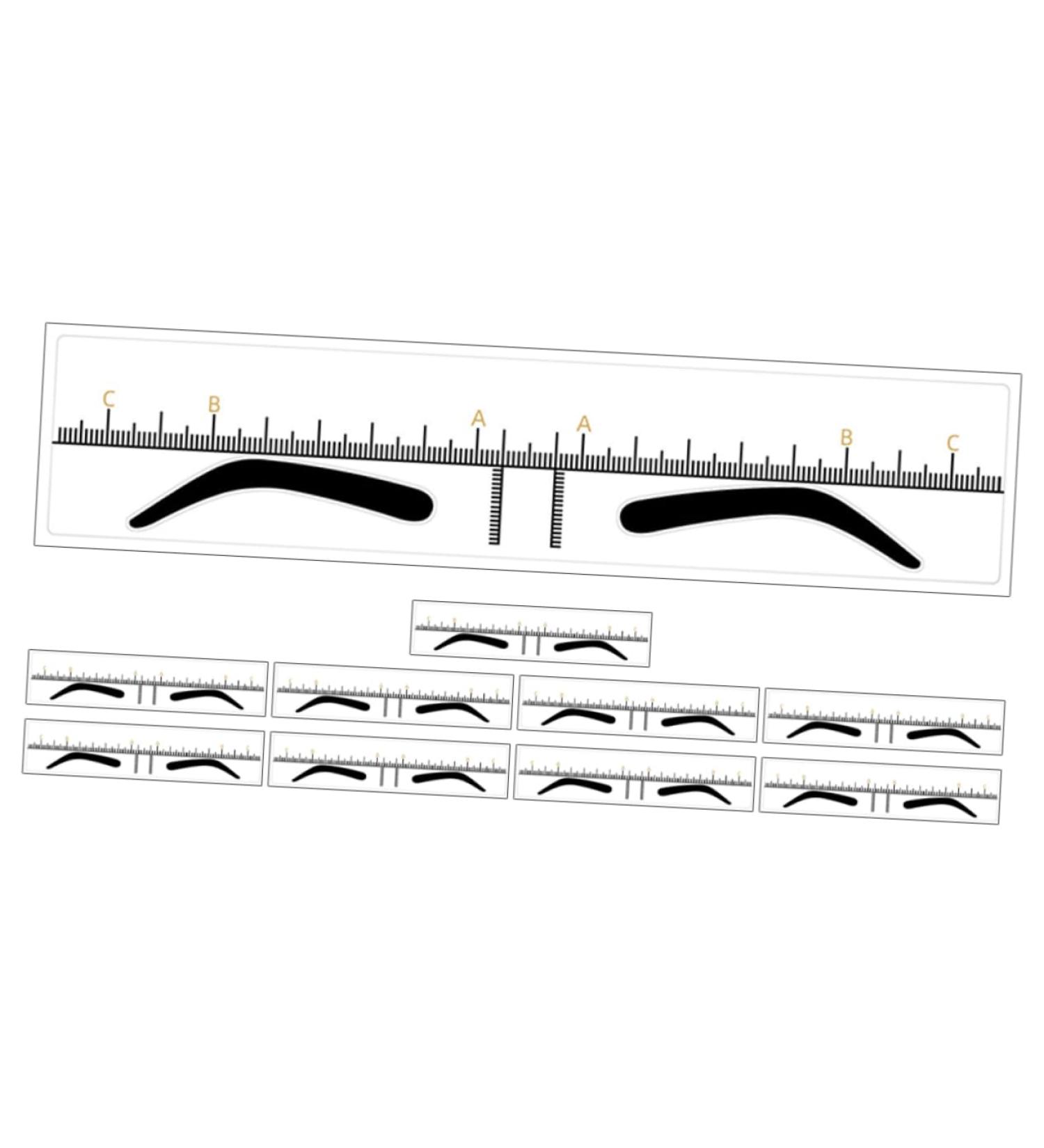 GLEAVI 10pcs Tools Eyebrow Ruler Tool Eyebrow Template Measuring Ruler Mold Eyebrow Trimming Guide Ruler - Buy Online on GoSupps.com