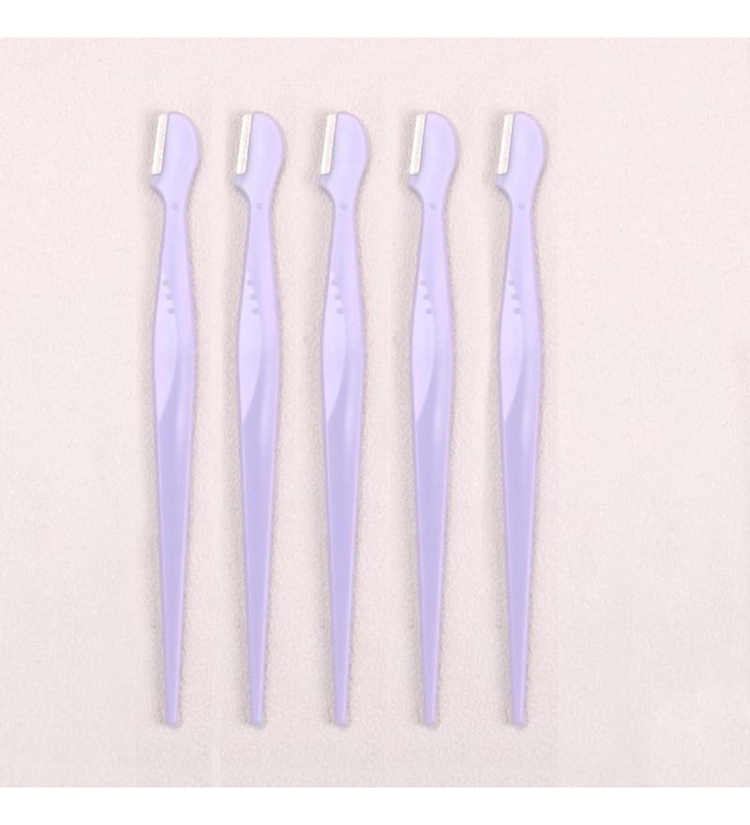 Buy 2/3/5PC Eyebrow Trimmer Razors - Straight Handle Anti-Scratch Perfect for Beginners - Purple Beauty Tool for Flawless Eyebrows - Buy Online on GoSupps.com