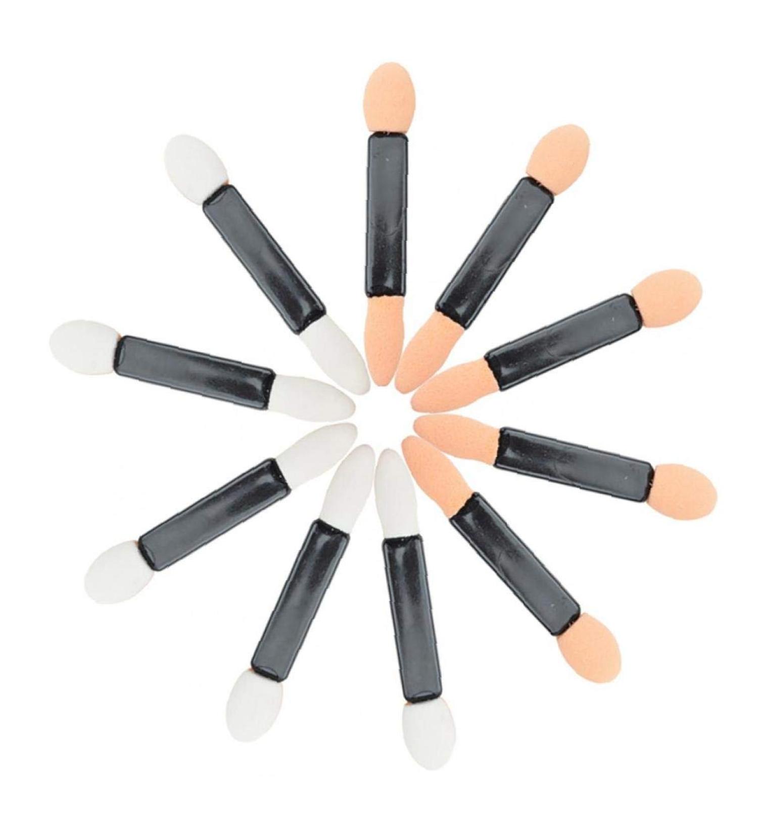Disposable Dual Sided Eyeshadow Brush 10piece Portable Sponge Tipped Oval Makeup Applicator Tools for Eyeshade - Buy Online on GoSupps.com