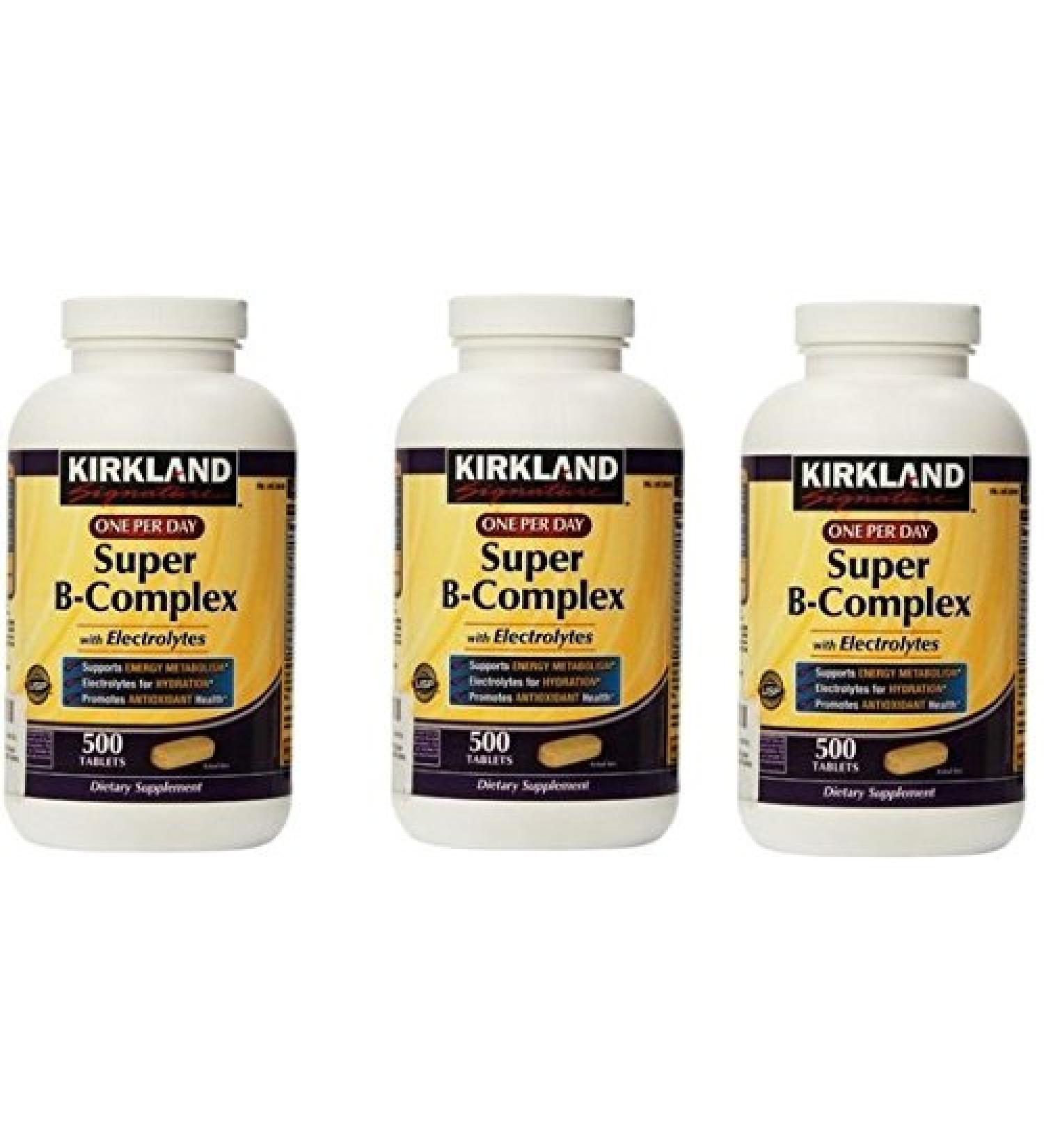 Kirkland Signature One Per Day Super B-Complex with Electrolytes 500 tablets