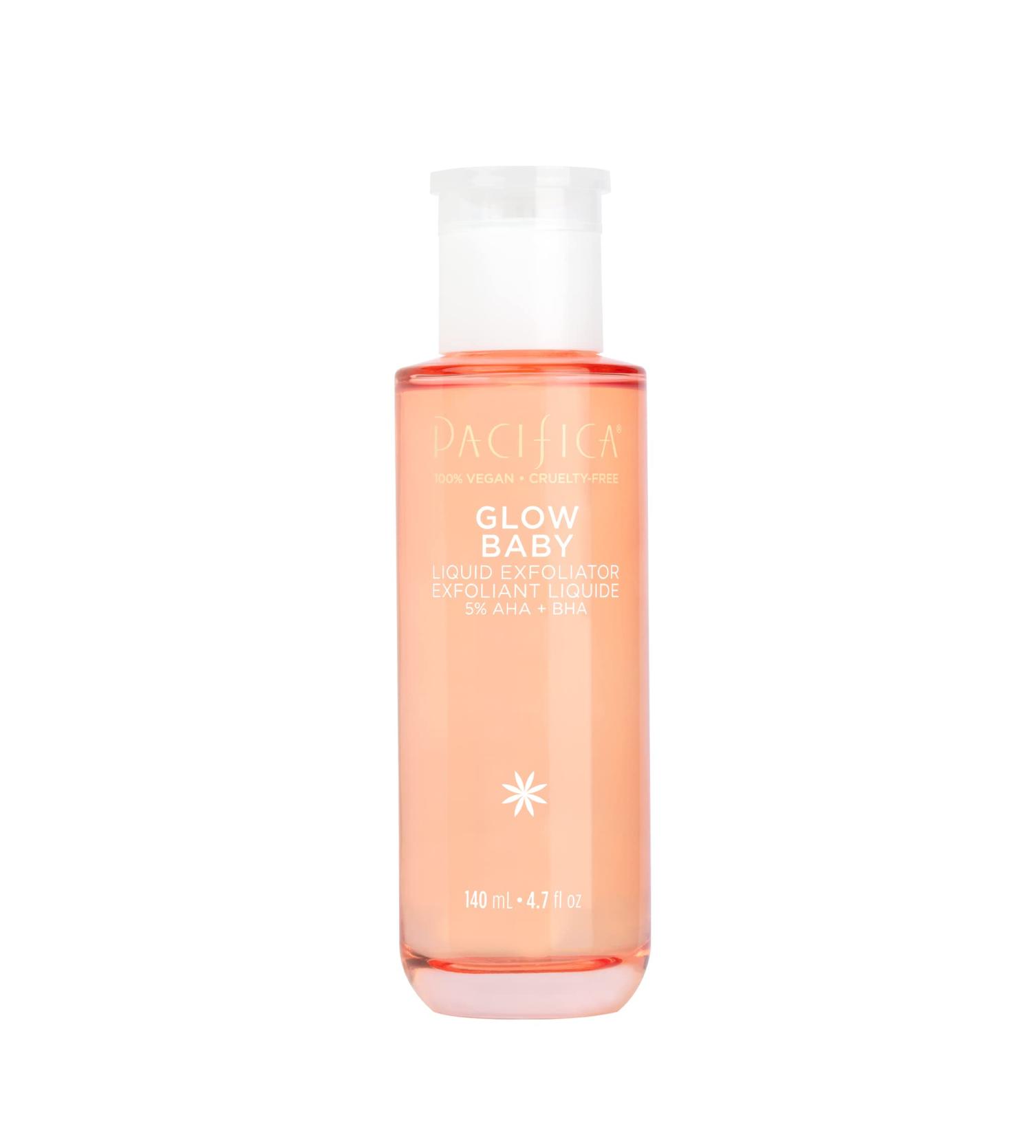 Pacifica Beauty Glow Baby Liquid Exfoliant 5% AHA + BHA Toner - Vegan & Cruelty Free - Buy Online on GoSupps.com