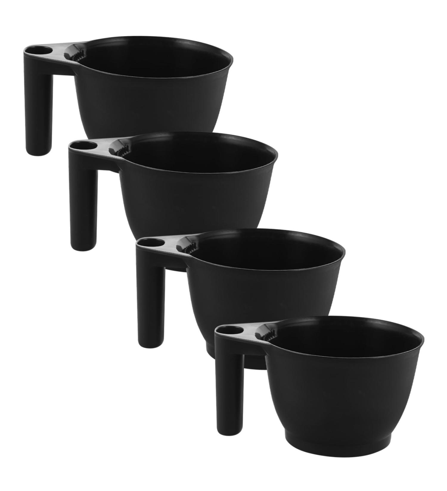 OUNONA 4pi ces Bol de M lange pour Teinture Capillaire Lot de Plastique Noir avec Poign e pour D coloration Coloration et Traitements Coiffure - Buy Online on GoSupps.com