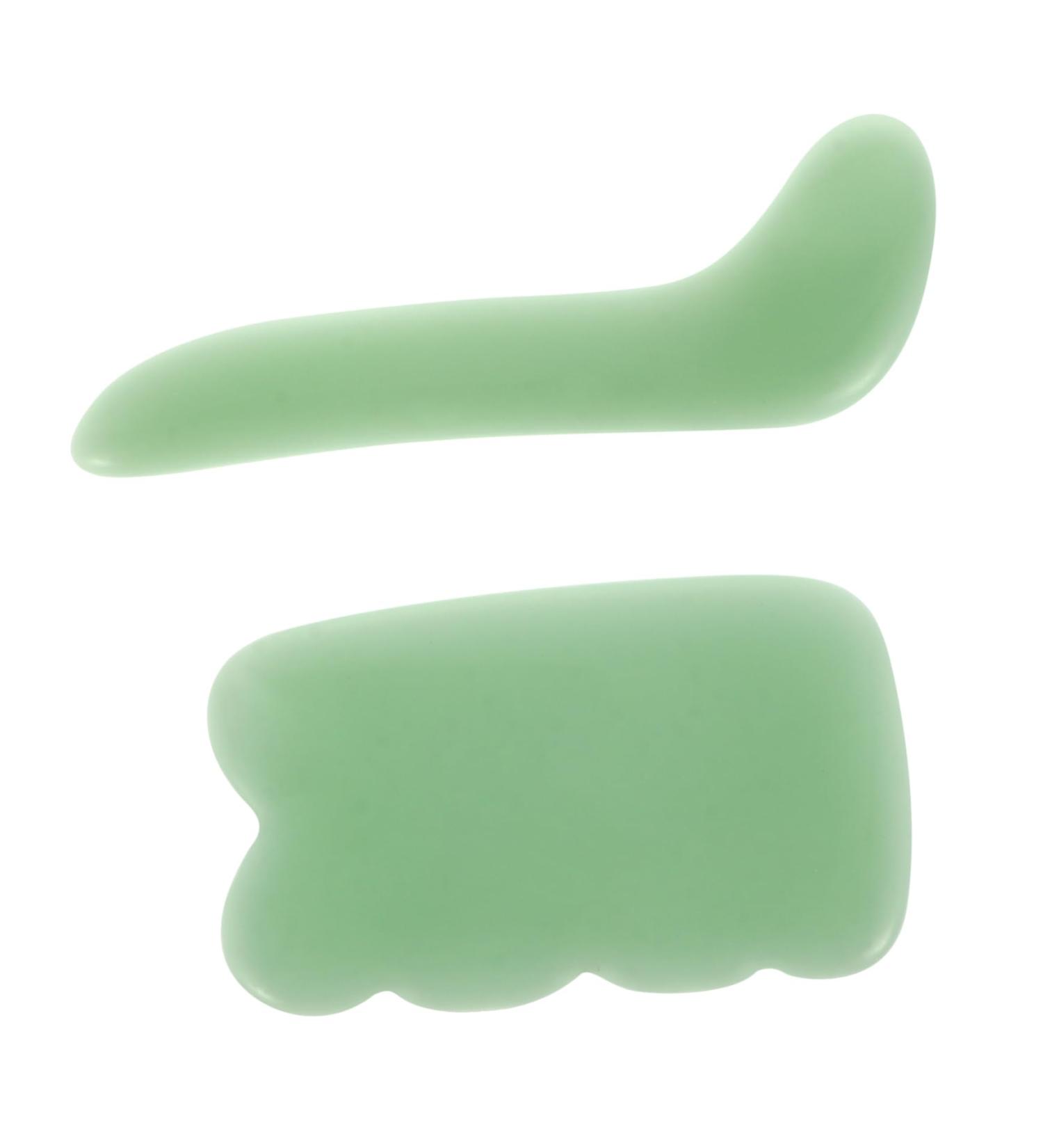 Beaupretty 2pcs Gua Sha Massage Kit - Jade Eye Scraping Boards for Healthy Skin | Facial Massage Tools (8.7x5.1cm - Buy Online on GoSupps.com
