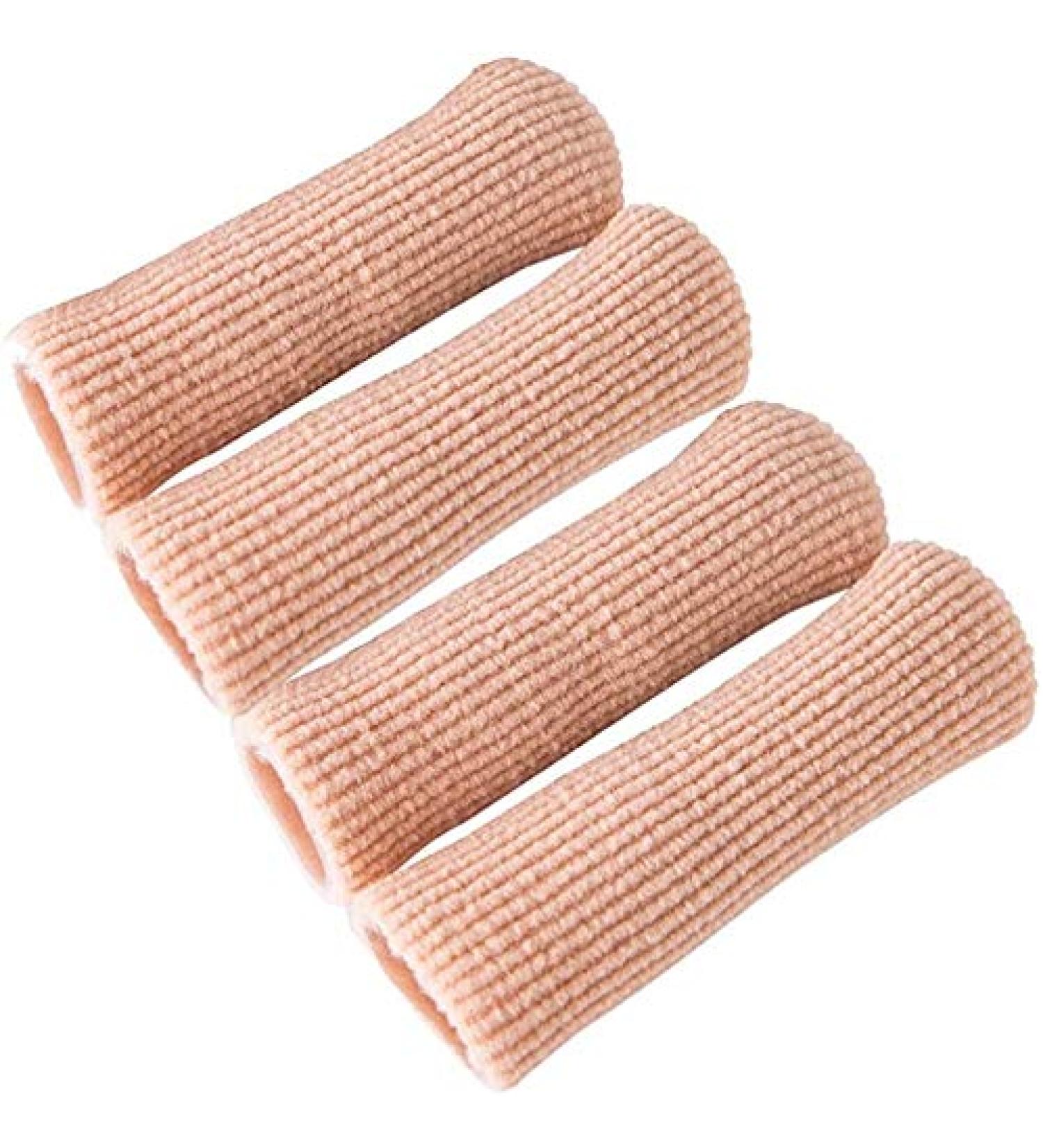 Makhry Large Gel Toe Caps 4-Pack - Silicone Toe Protectors for Corns, Calluses, and Blisters - Toe Sleeve Tubes for Pain Relief - Buy Online on GoSupps.com