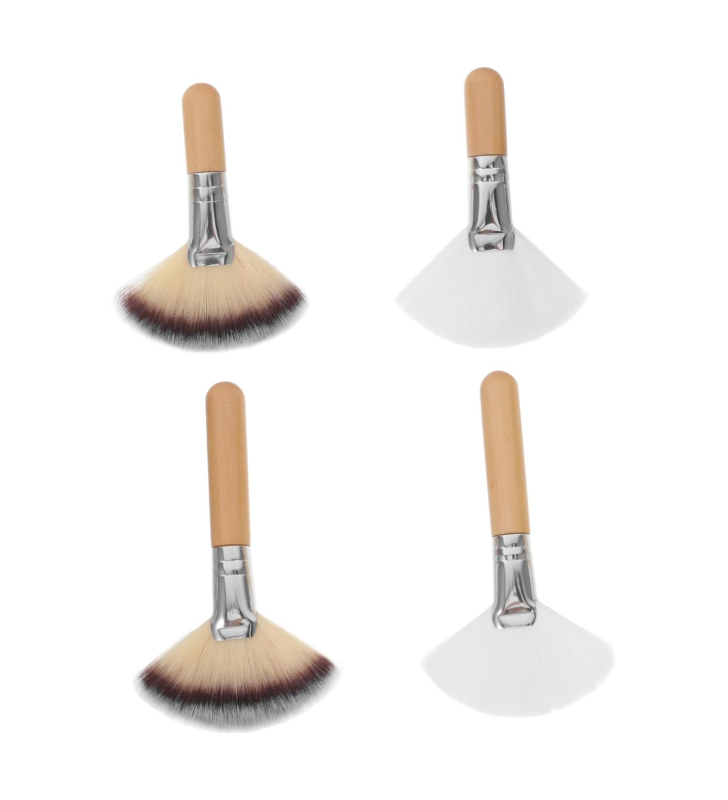 FRCOLOR 16 Pcs Loose Powder Brush Set | Makeup Brush Set for Setting Powder Concealer & Facial Blending | Soft Wood Fan Brushes for Flawless Makeup - Buy Online on GoSupps.com