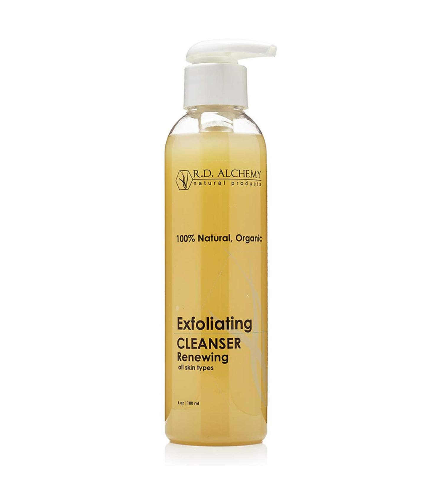 RD Alchemy 100% Natural & Organic Exfoliating Cleanser - Sulfate-Free Face Wash with AHAs for All Skin Types | Gently Exfoliates Cleanses & Illuminates Your Skin - Buy Online on GoSupps.com