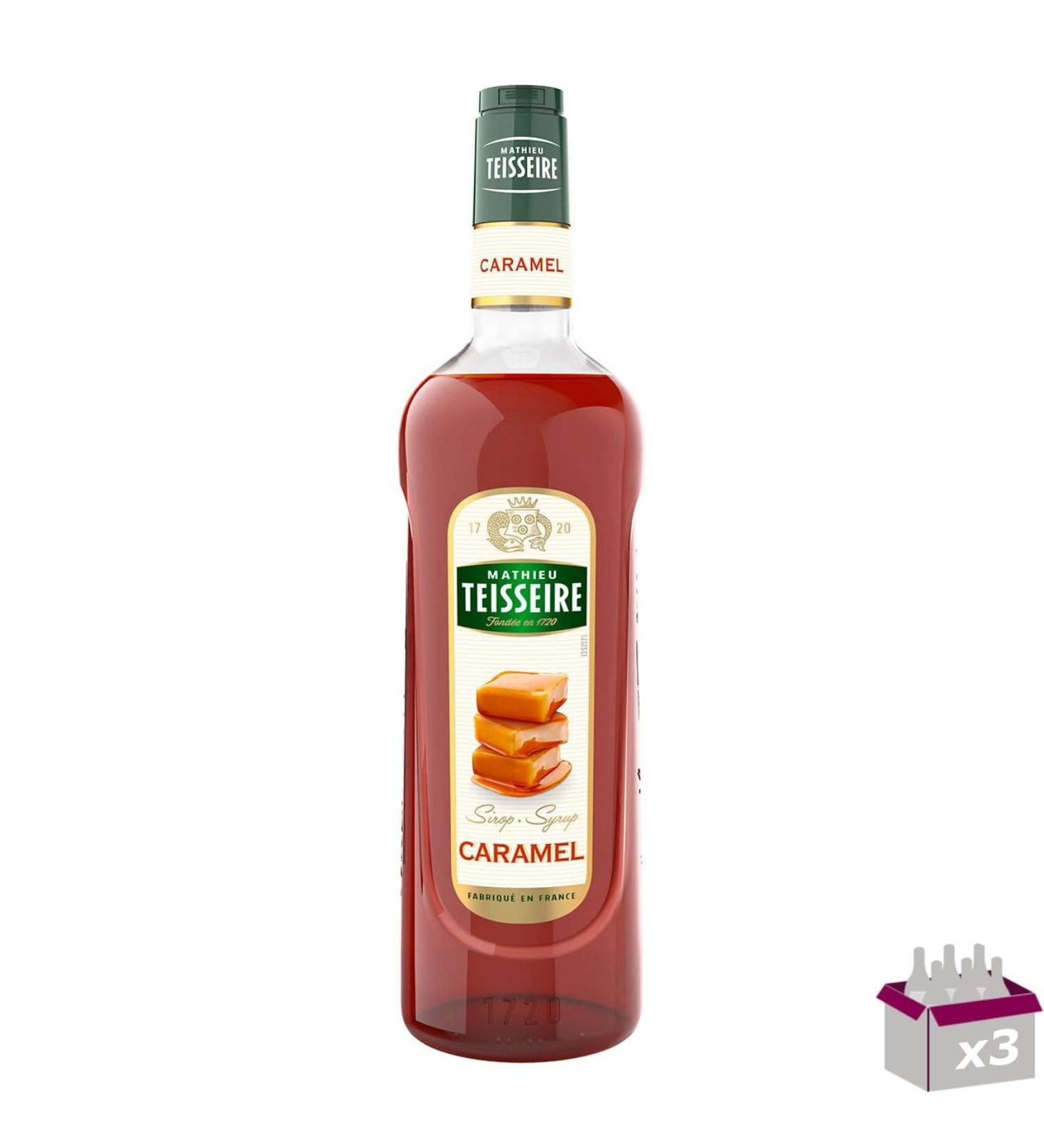 TEISSEIRE Set of 3 Caramel Syrup 1L