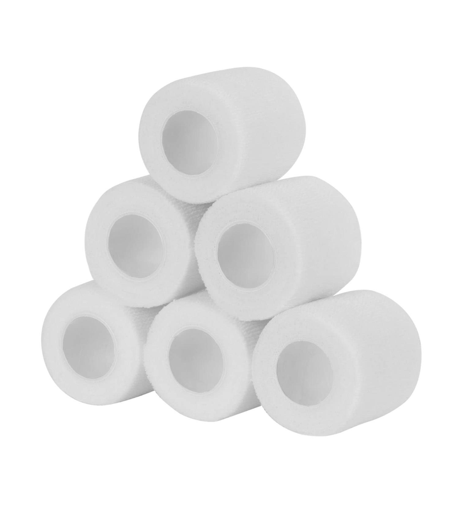 Buy Legal Bandage Association Self-Adhesive 5cm x 4.5m - 6 Rolls Cohesive Fixing Bandage for First Aid Dog Veterinary Wrap & Sports Elastic Bandage - White (6 PCs) - Buy Online on GoSupps.com
