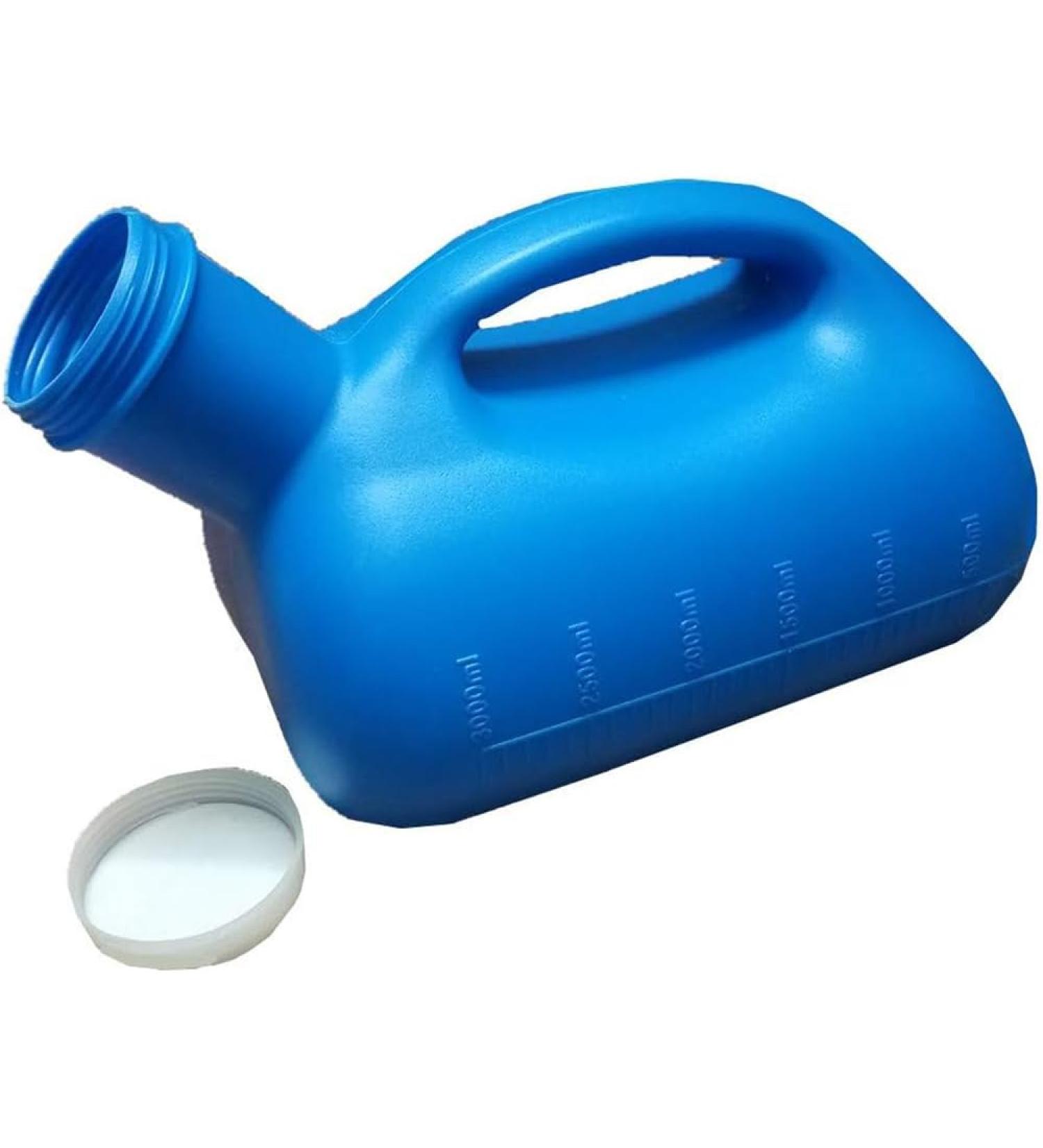 Wooluck 3000ml Urine Bottle for Men - Portable Pee Bottle with Lids for Outdoor Camping Hospital & Car Use - Blue - Buy Online on GoSupps.com