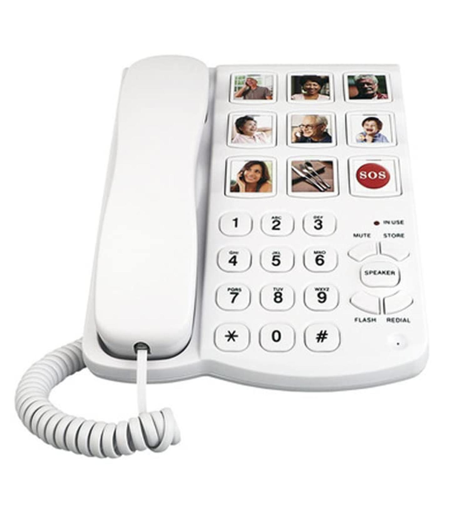 Big Button Corded Telephones Memory Landline Phone with Speed Dialing & Handsfree Speakerphone Large Button Amplified for Seniors Elderly C - Buy Online on GoSupps.com
