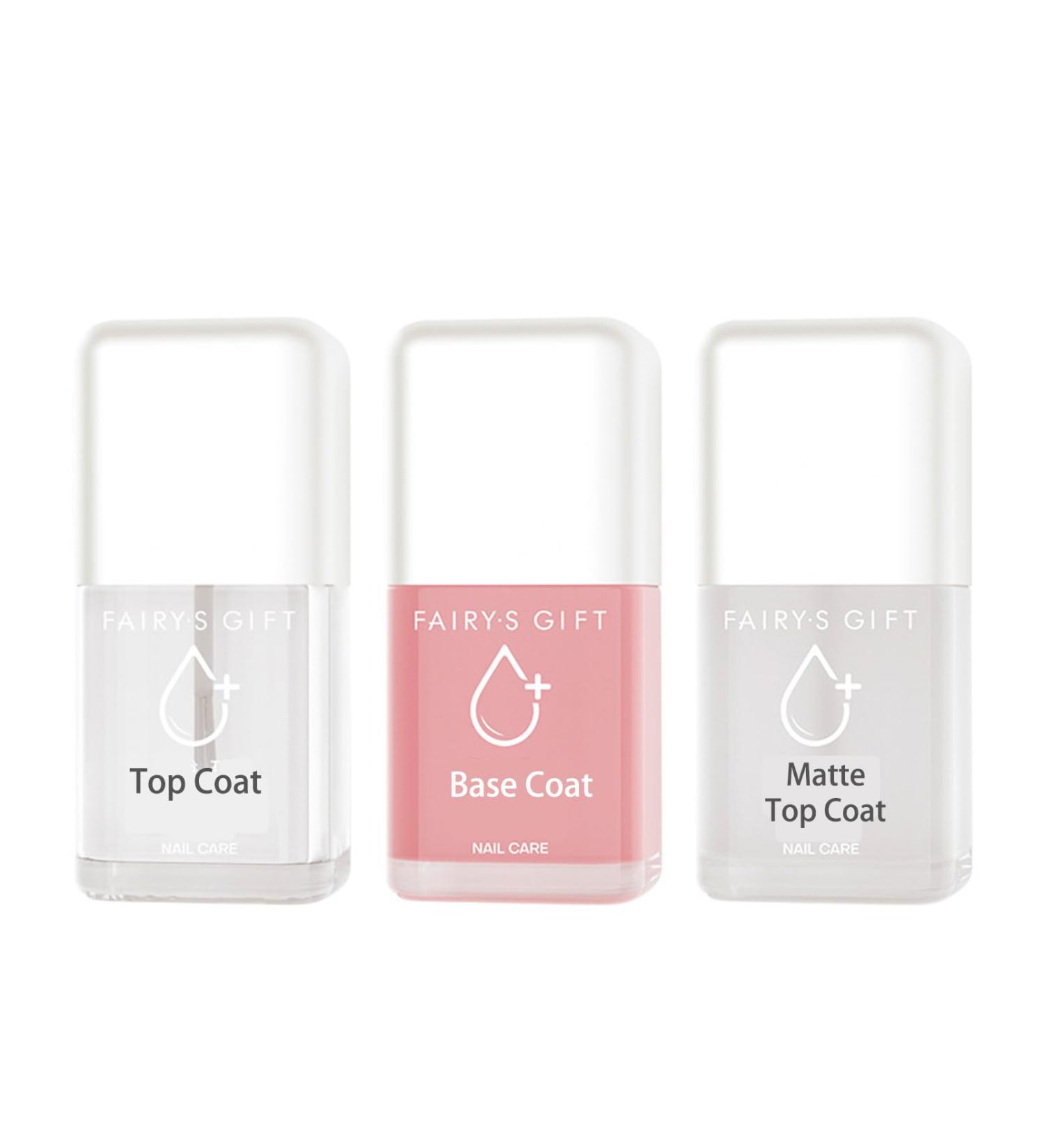 Base and Top Coat Nail Polish Quick Dry Clear Nail Polish Set Shine Top Coat Nail Polish with Base Coat & Matte Top Coat Air Dry Nail Varnish Non Toxic Prevent Nail Gloss & Extend Nail Polish Lasting - Buy Online on GoSupps.com