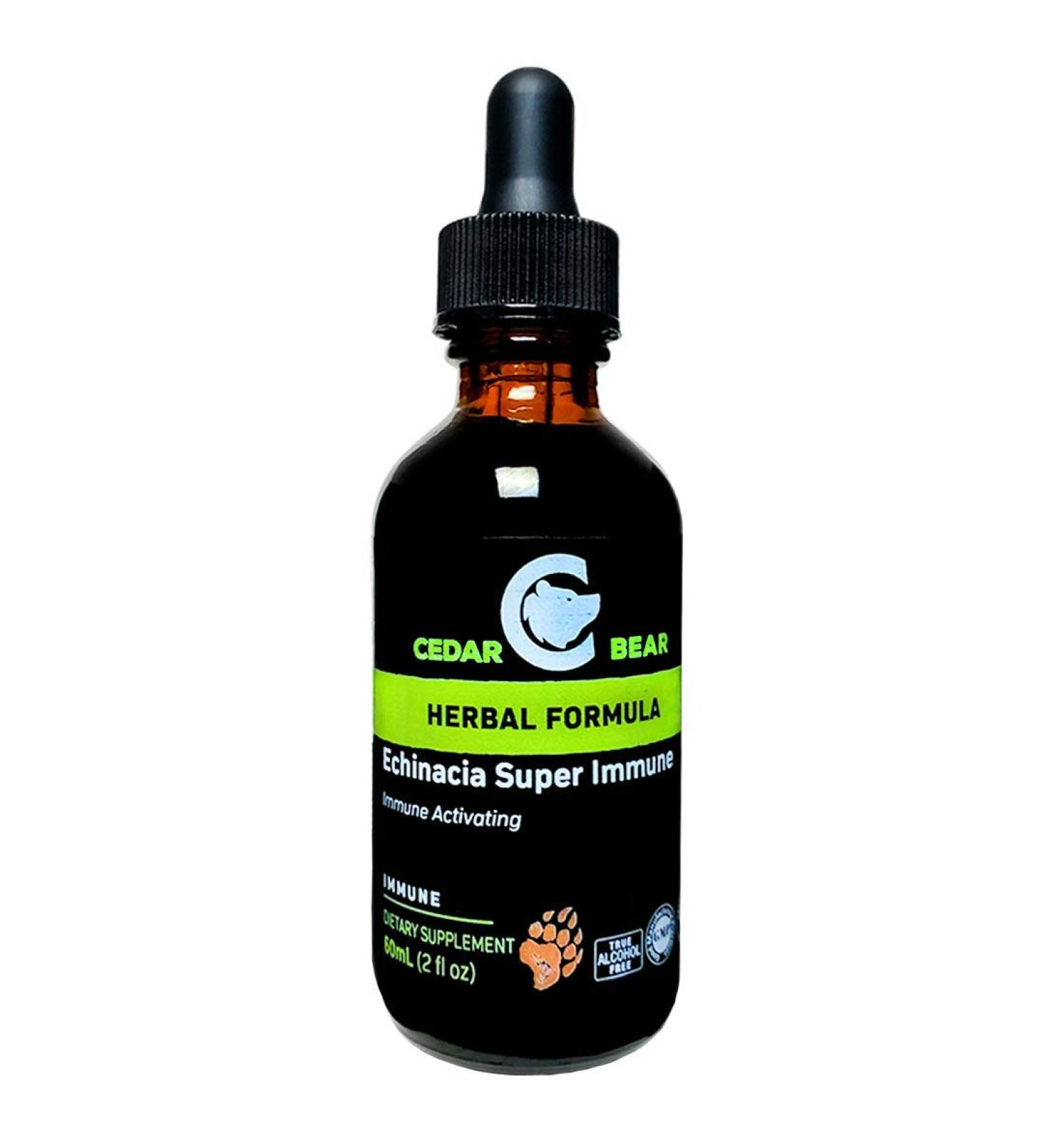 Cedar Bear Echinacea Super Immune Blend a Liquid Herbal Supplement That Boosts Your Immune System to Help Maintain White Blood Cell Activity and Other Immune Functions 2 FL Oz 2 Fl Oz (Pack of 1) - Buy Online on GoSupps.com