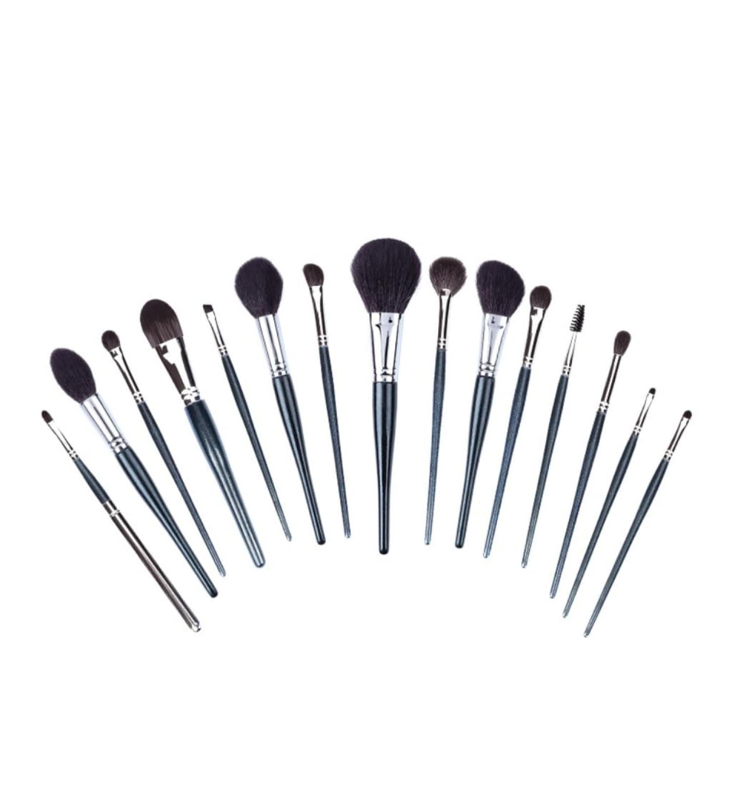 Professional Real Wool Animal Hair Makeup Brush Set - Highlight Eye Shadow & Eyelash Comb | International Shipping - Buy Online on GoSupps.com