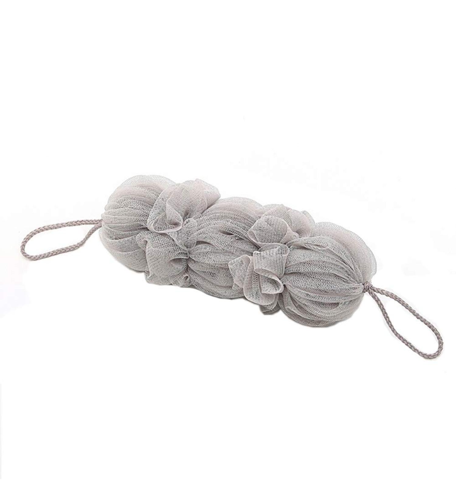 DIABO 2 Pack Long Bath Loofahs - Exfoliating Bath Sponge Shower Pouf with Rope Handles - Grey - Buy Online on GoSupps.com