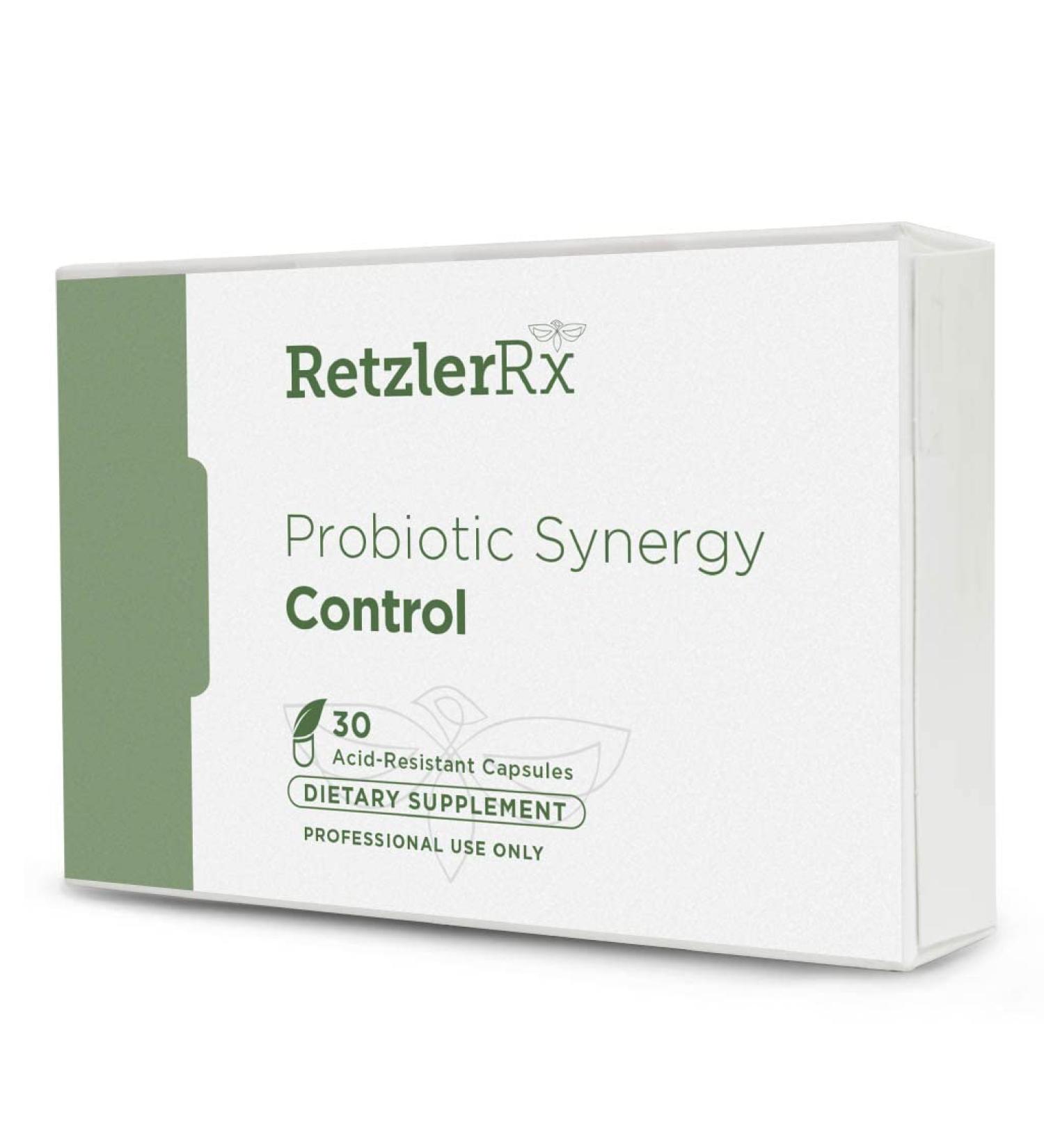 Probiotic Synergy Control by Dr. Retzler Rx - Probiotic Supplement to Support Gut Barrier Function - Bifidobacterium animalis subsp lactis B420 HOWARU Gluten Free Dairy Free and Soy Free - Buy Online on GoSupps.com