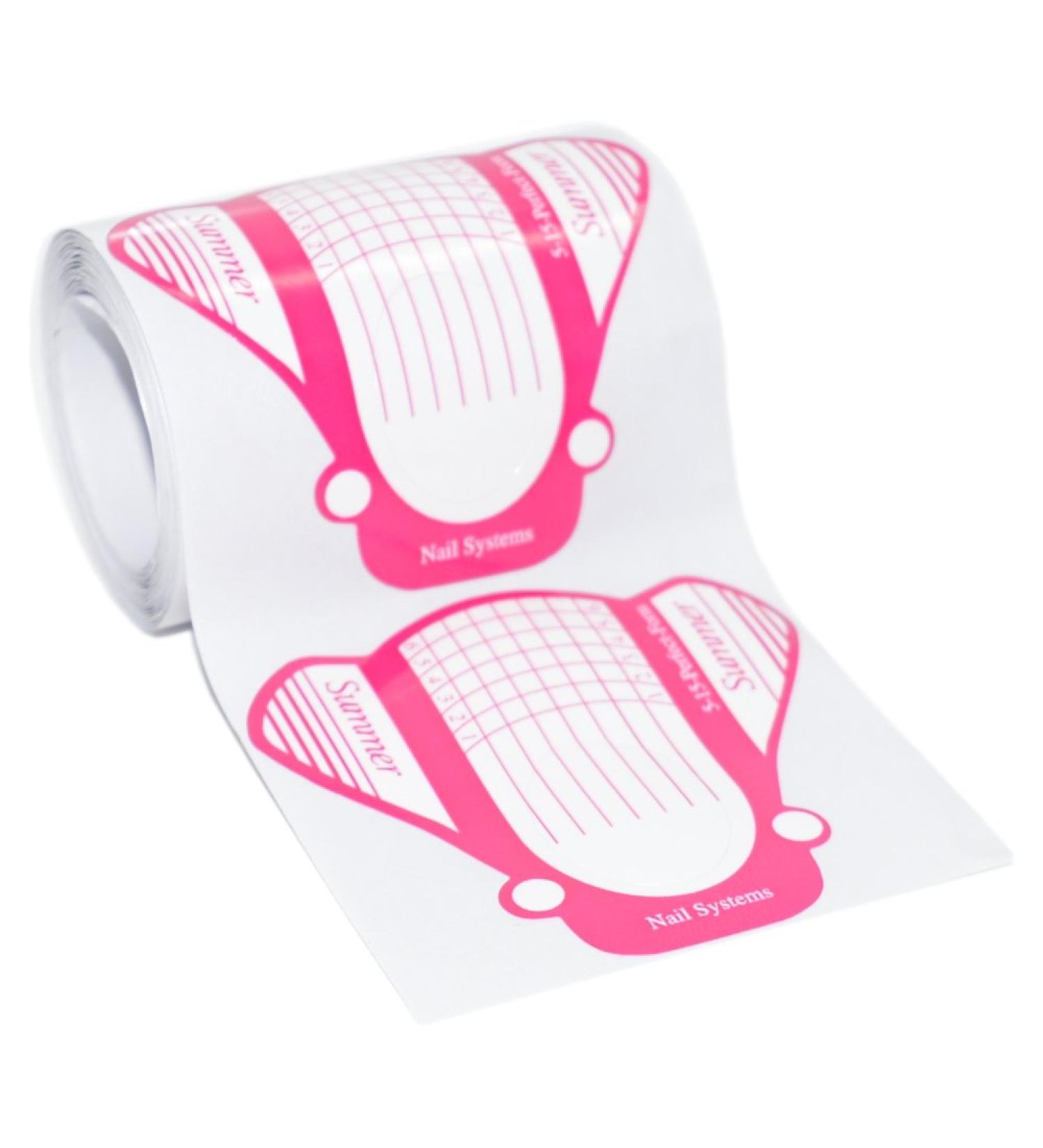 Nailfun nail stencils 125 self-adhesive nail art gel acrylic modelling stencils Butterfly Pink extra wide