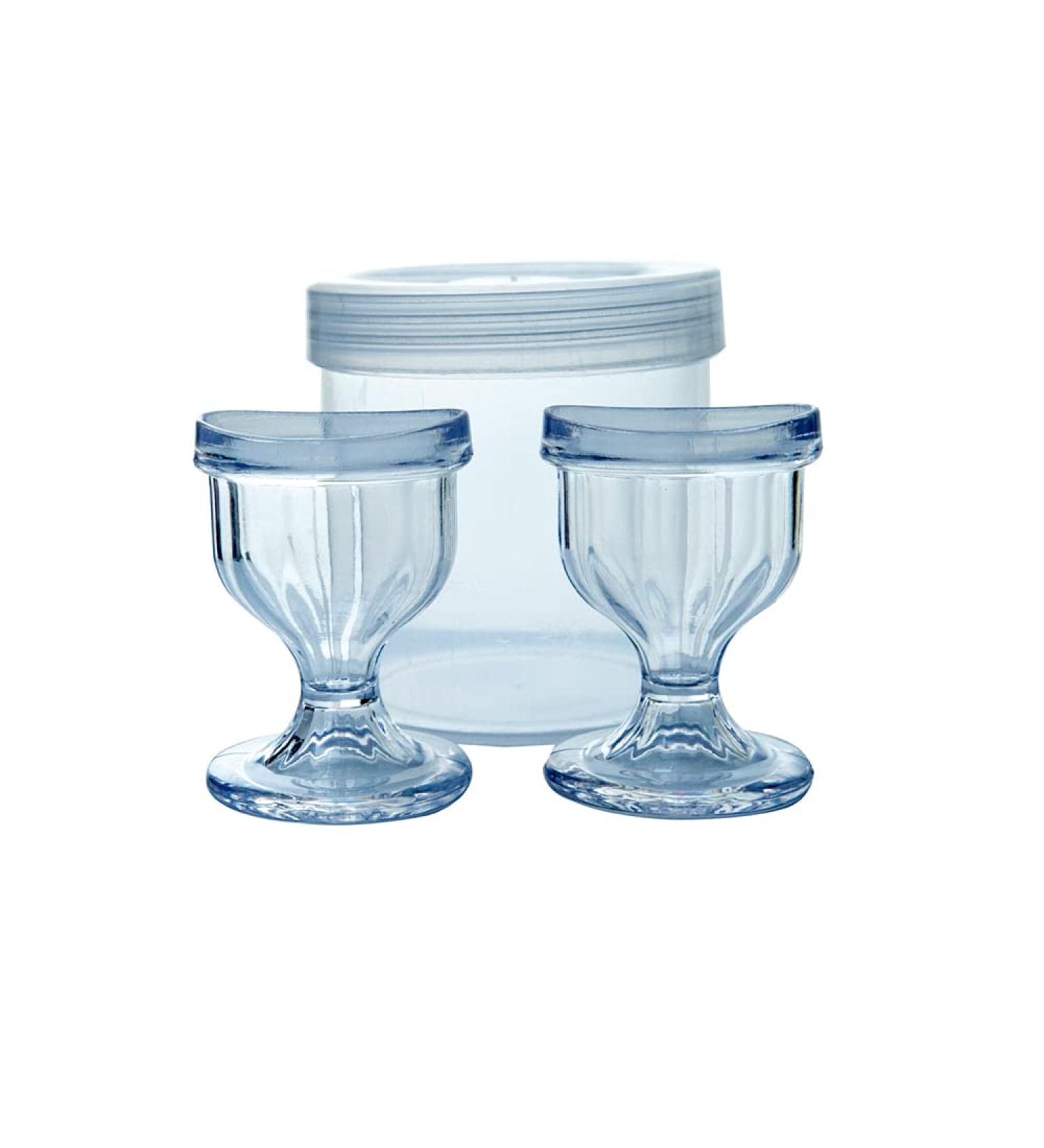 ChillEyes Transparent Eye Wash Cups - Effective Eye Cleansing - Eye Shaped Rim - 2 Pcs - Buy Online on GoSupps.com