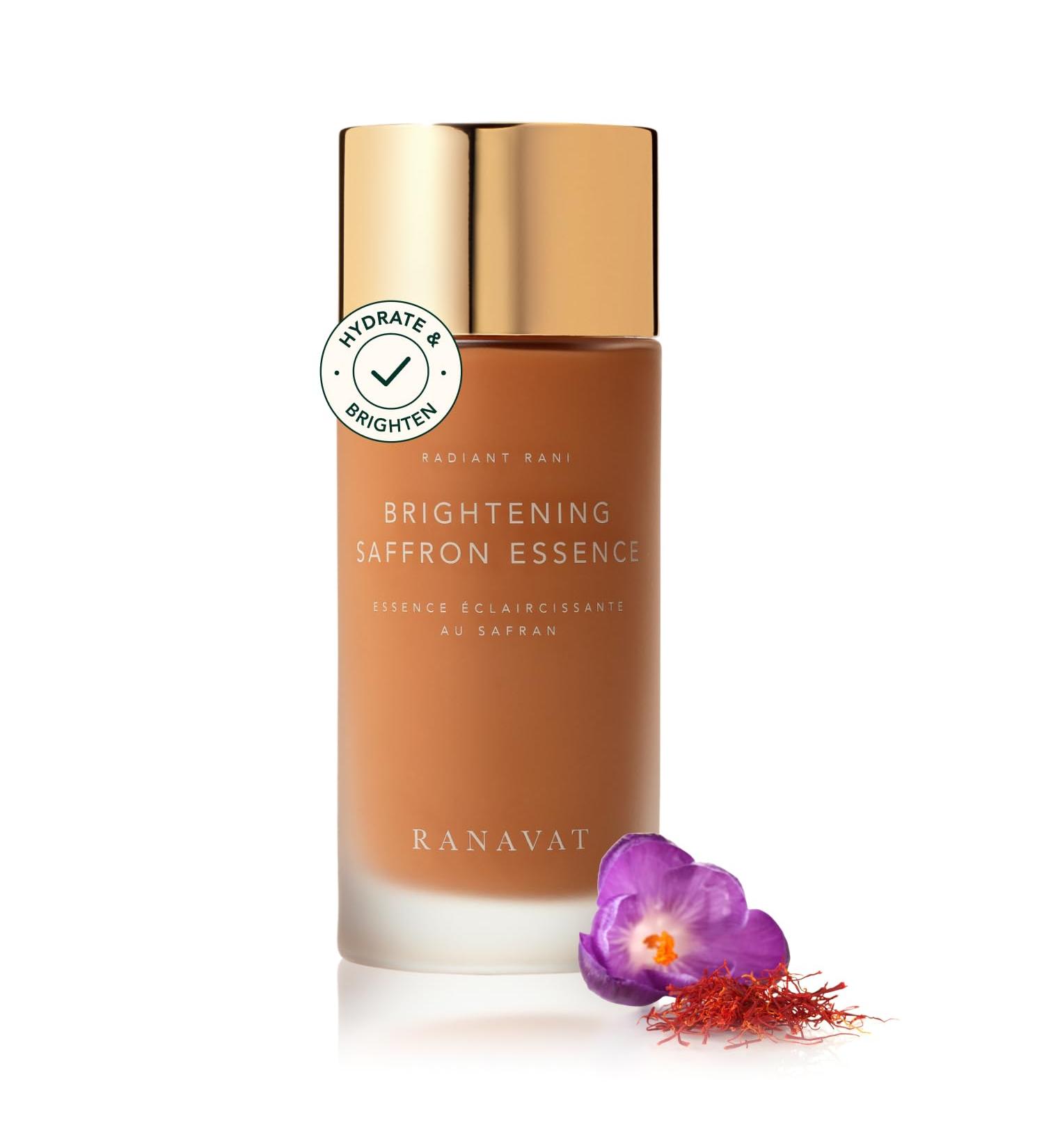 RANAVAT Radiant Rani Brightening Saffron Facial Essence - Hydrating Milk Toner Formulated with Niacinamide & Squalane to Moisturize & Calm Skin - Helps Improve The Appearance of Dark Spots (100ml) - Buy Online on GoSupps.com