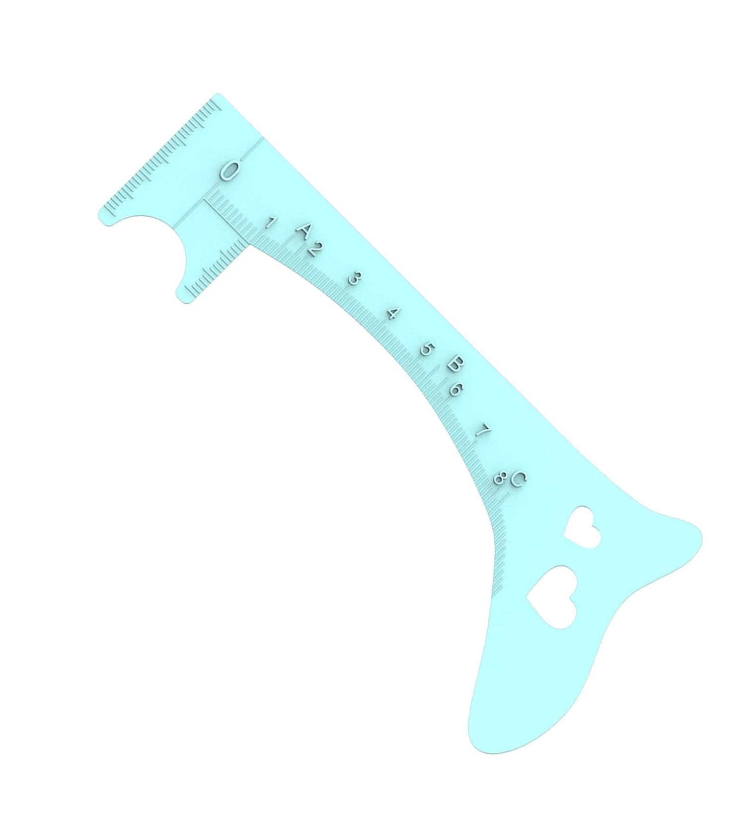 Qumiuu Eyebrow template eyebrow mapping ruler eyeliner guide for eyebrow shaping eye makeup help eyebrow measuring tool for beginners eyeliner eyelashes blue - Buy Online on GoSupps.com