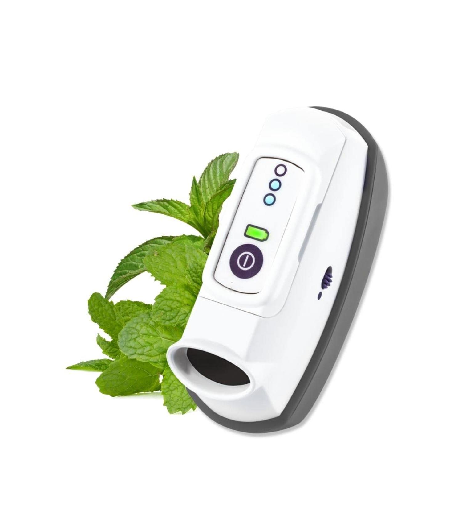 CalmiGo Natural Anxiety Relief Device - Grey Peppermint Scent for Panic Attacks & Relaxation - Buy Online on GoSupps.com