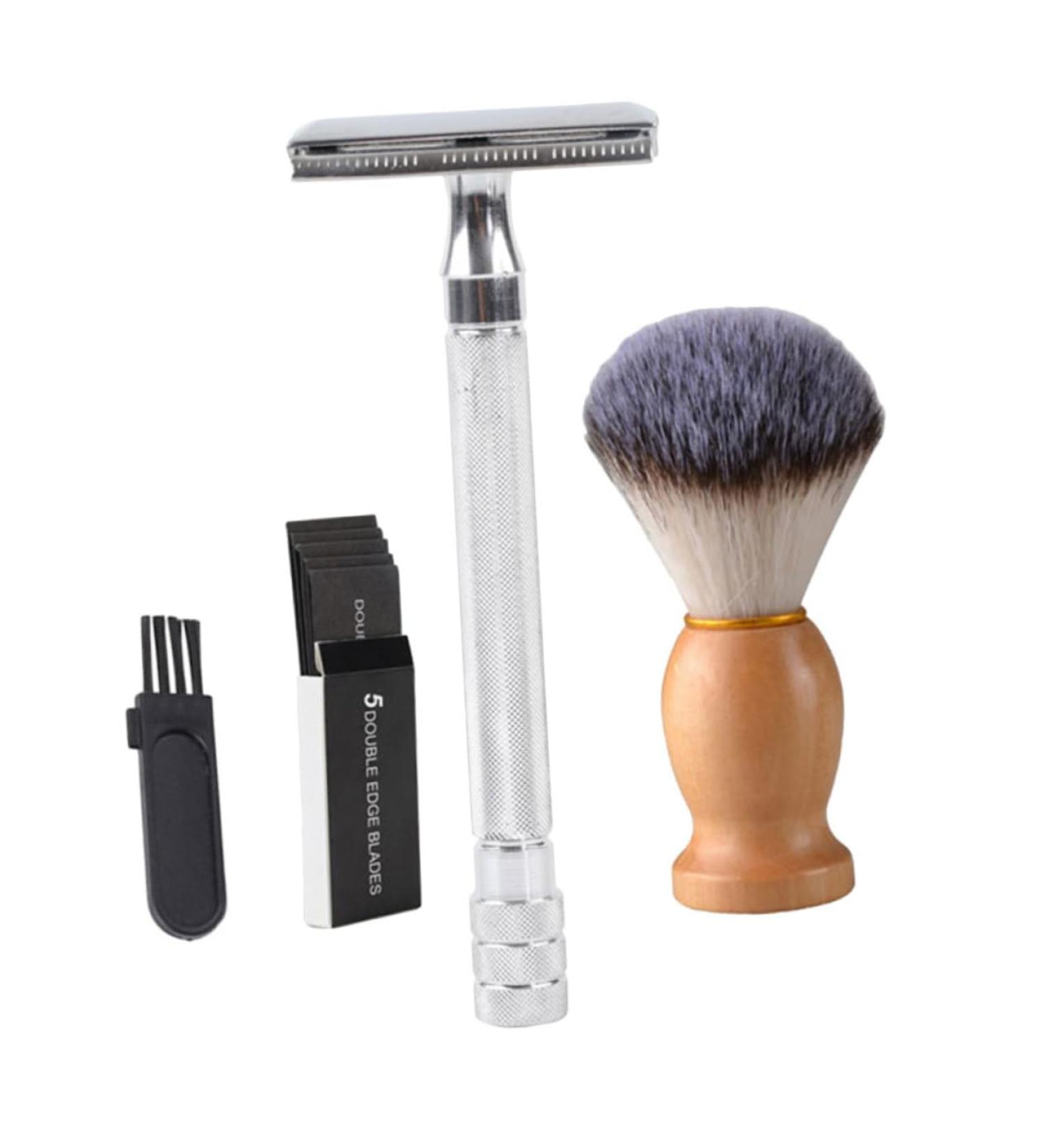 Hemoton Manual Shaver & Beard Trimmer Set - Portable Men's Grooming Tool Face Razor & Shaving Brush for Precision Trimming - International Shipping Available - Buy Online on GoSupps.com