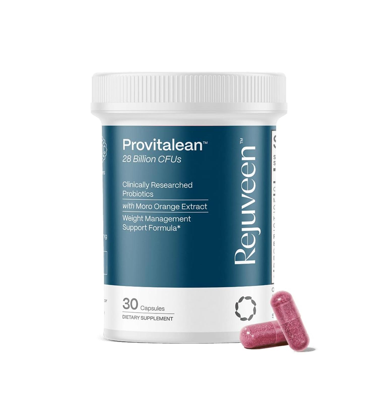Rejuveen Provitalean Metabolism Fuel for Women | Mute Cravings for Belly Fat & Resistant Waistlines | B420 Probiotic Morosil Chromium | Vegetarian Stimulant-Free Gluten-Free | 30 Ct - Buy Online on GoSupps.com