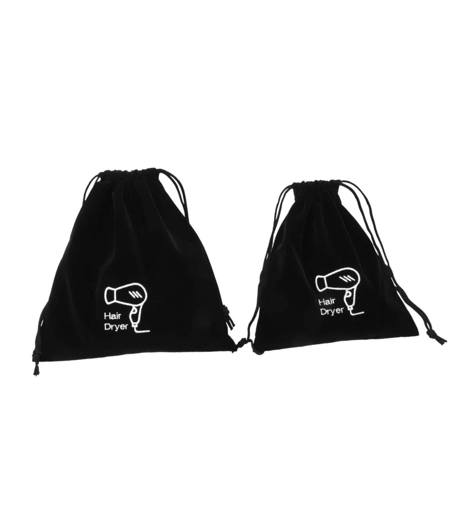 Baluue 4 Pcs Storage Bag Hair Dryer Travel Bag Hair Dryer Storage Pouch Travel Hair Tools Black Velvet - Buy Online on GoSupps.com