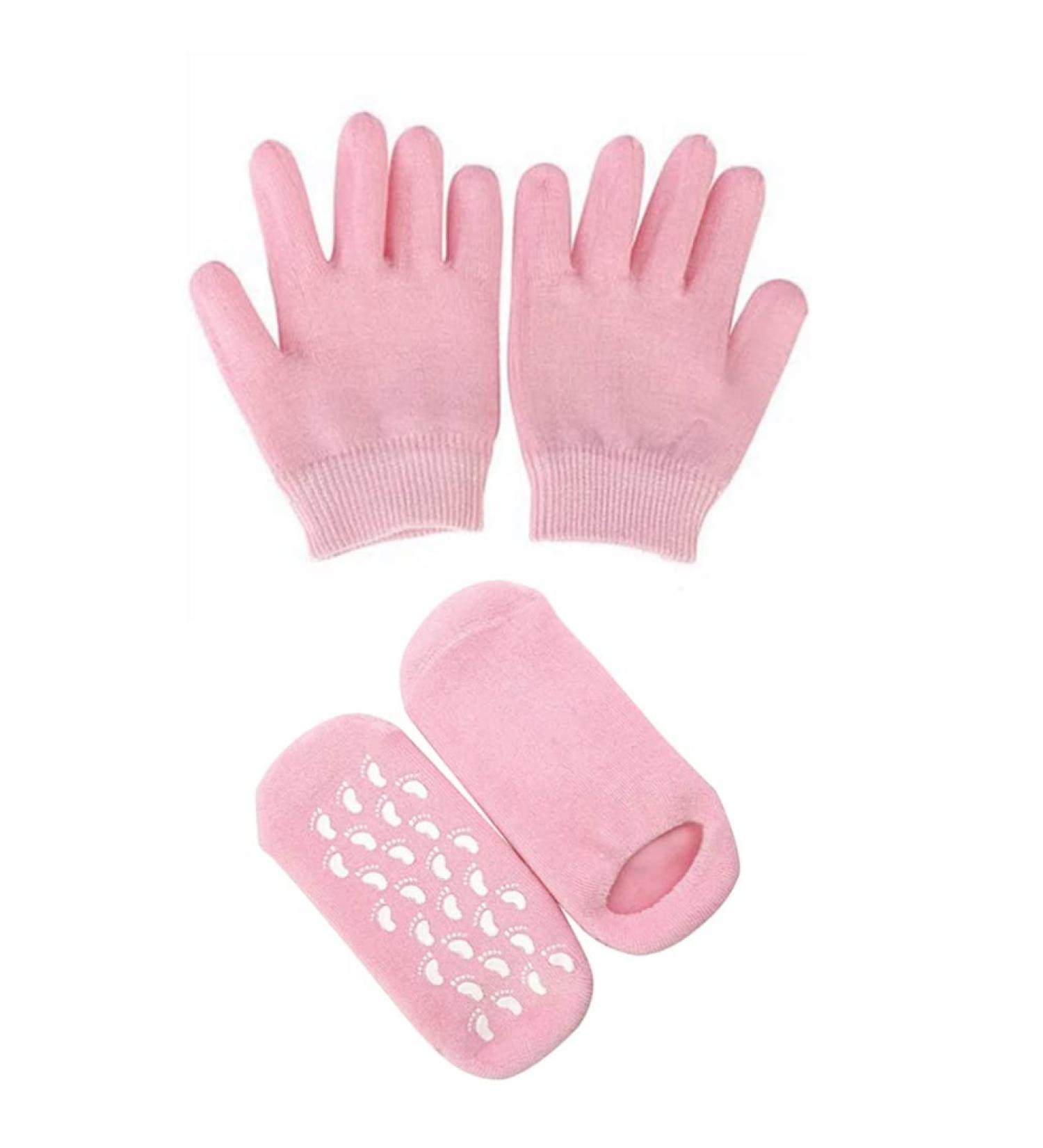 Gel Spa Sock Glove Moisturizing Gel Glove Sock Essential Oil Spa Glove Sock for Hand Feet Dry Skin Care 2Pairs - Buy Online on GoSupps.com