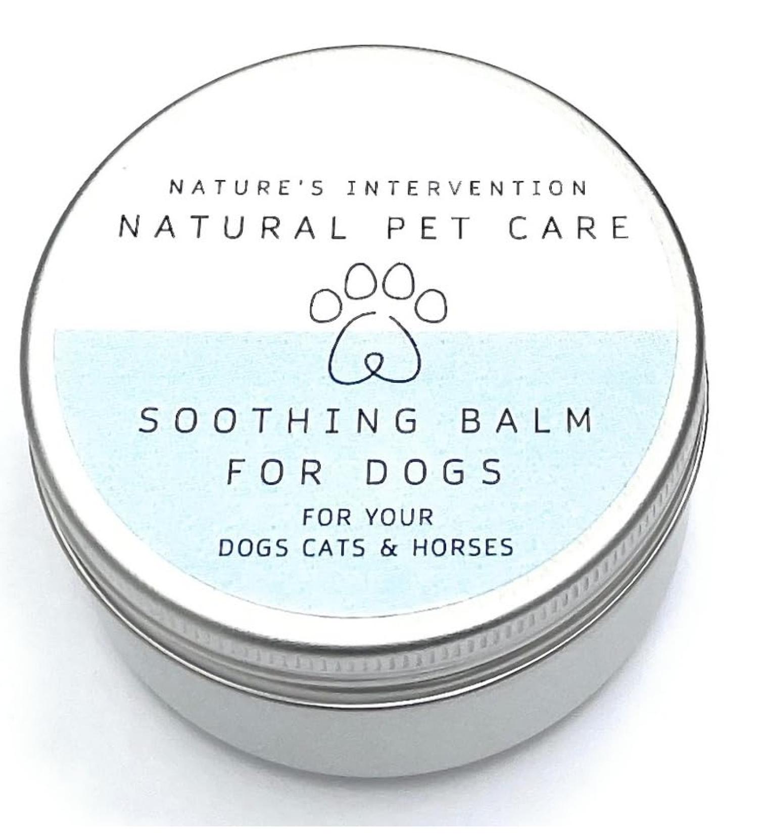 NATURE'S INTERVENTION 100% Natural SOOTHING BALM Dogs - Calendula & Lavender - 50 g by NIP. Moisturizes Soothes Relieves Itching. Beneficial for Dry and Sensitive Skin. - Buy Online on GoSupps.com