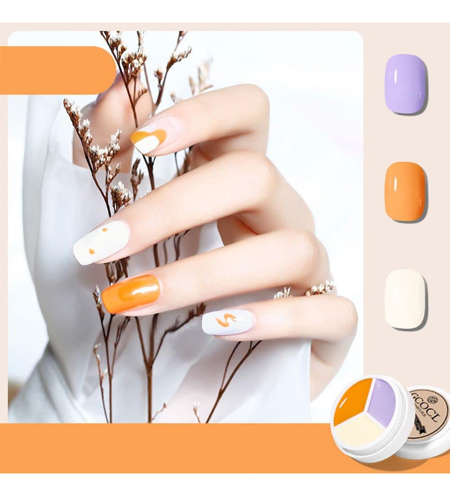 Nail Art for DIY Drawing Manicure Soak Off Gel Three-color Solid Canned Gel Painting Gel Can Gel(02) - Buy Online on GoSupps.com