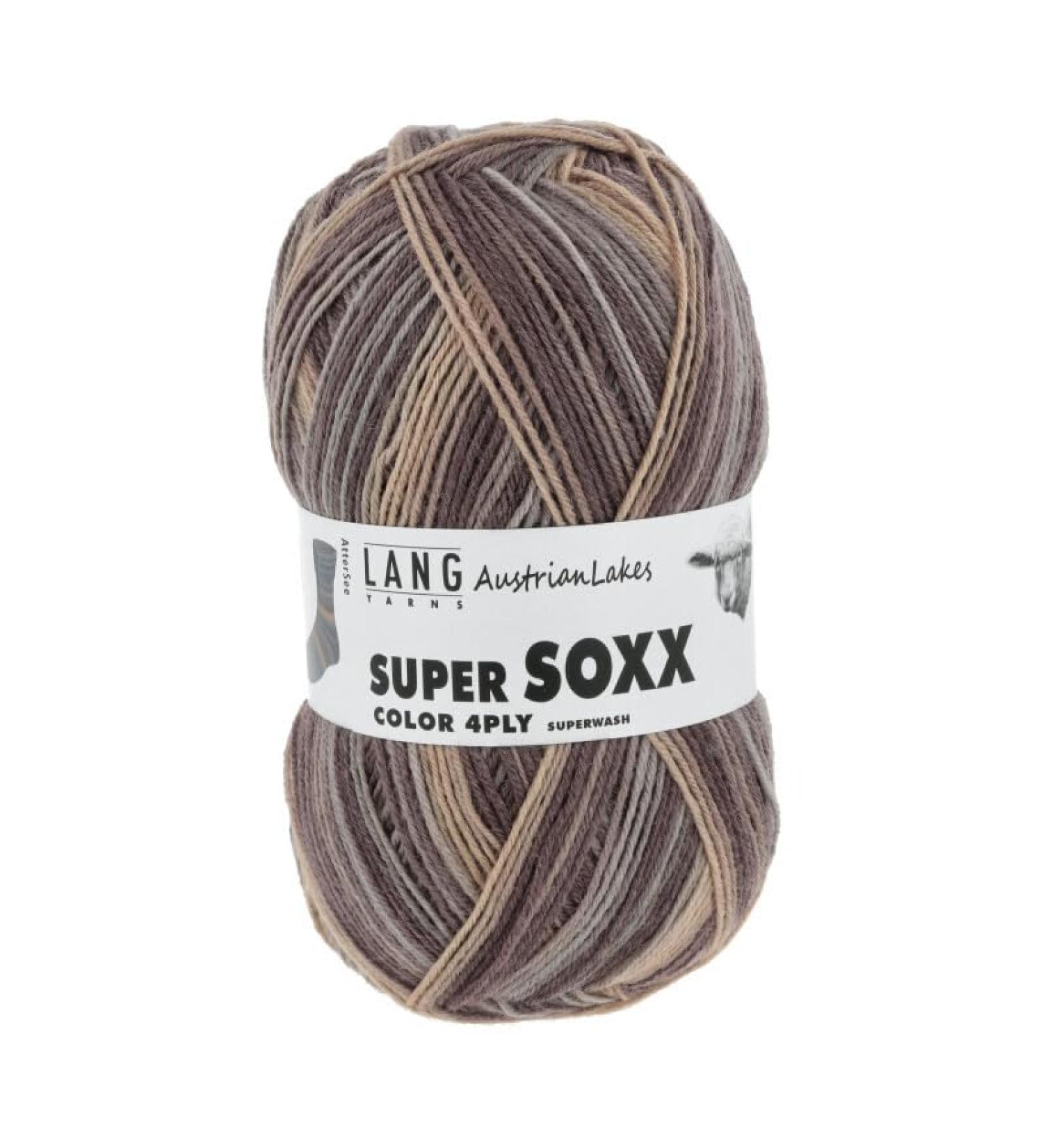 LANG YARNS Lang Yarns Super Soxx Color 4fold 0419 brown 100 g