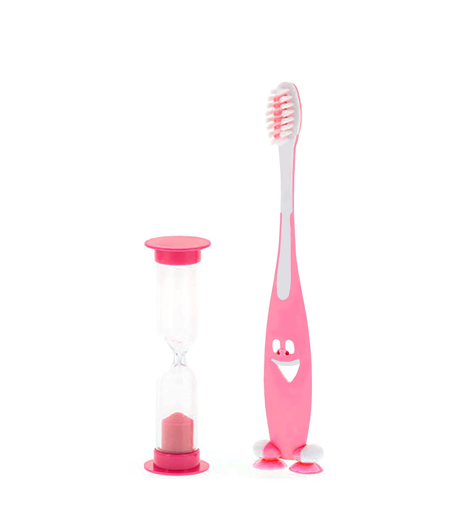 Children's Toothbrush with Timer - Hourglass Blue & Pink Dental Care - 2 Variants Available - Buy Online on GoSupps.com