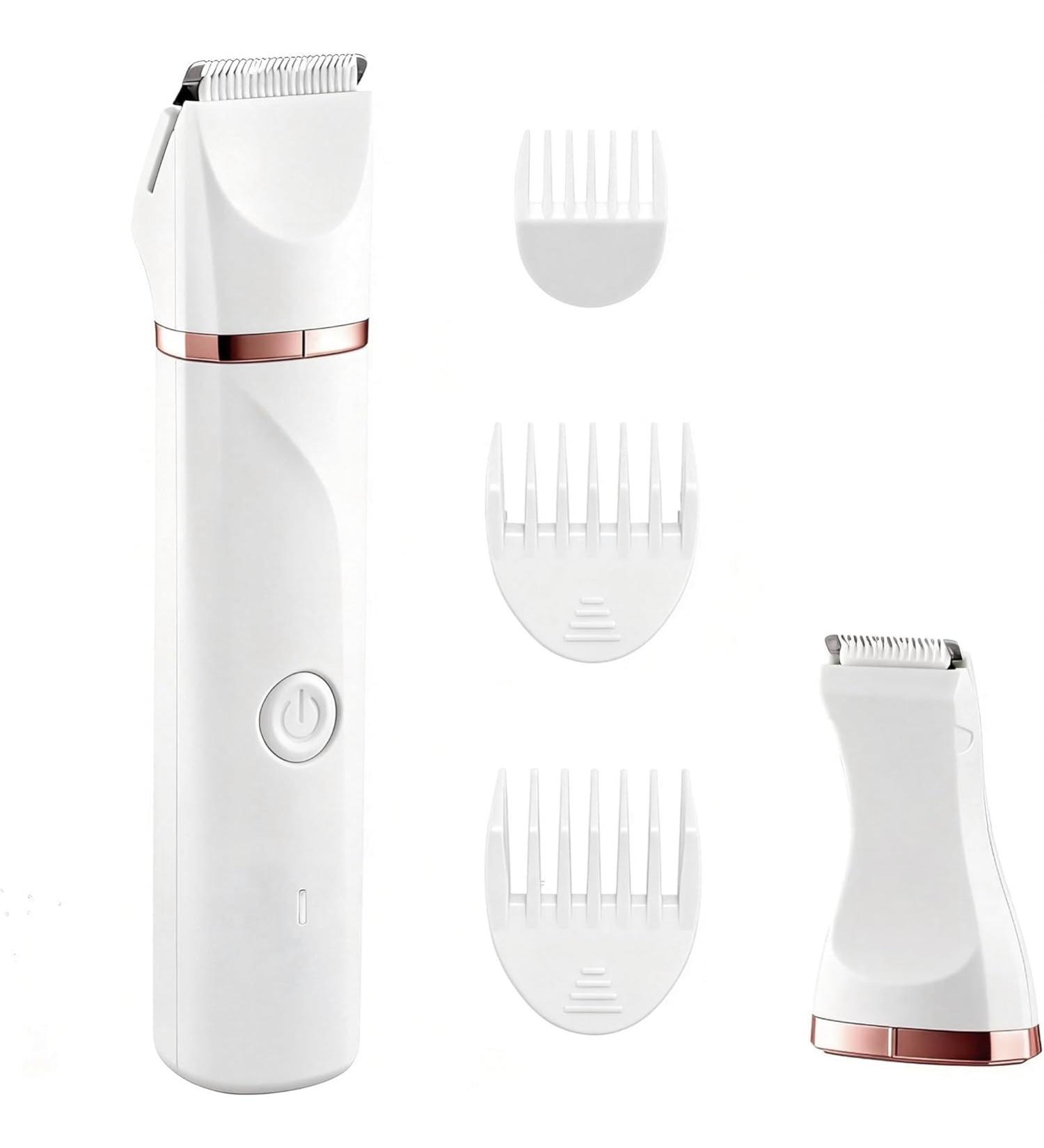 Tondeuse de bikini pour femme rasoir lectrique pour jambes de bikini poils pubiens tondeuse rechargeable avec lames en c ramique clipser blanc - Buy Online on GoSupps.com