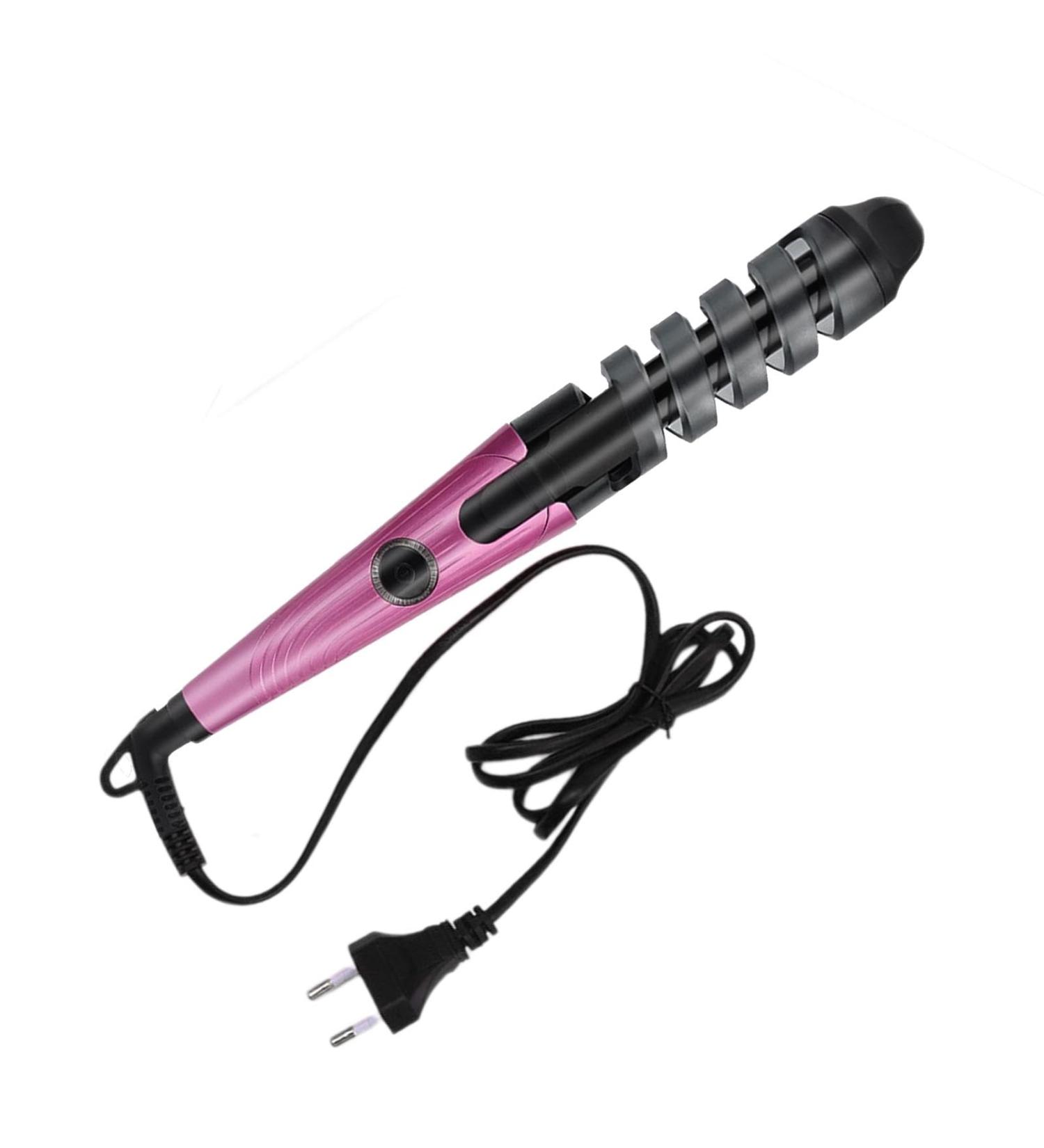 Automatic Curling Wand Hair Curler Wand - Hair Straightener and Curler 2 in 1 Portable Automatic Hair Curler Wand for Long Short Hair Pink US - Buy Online on GoSupps.com