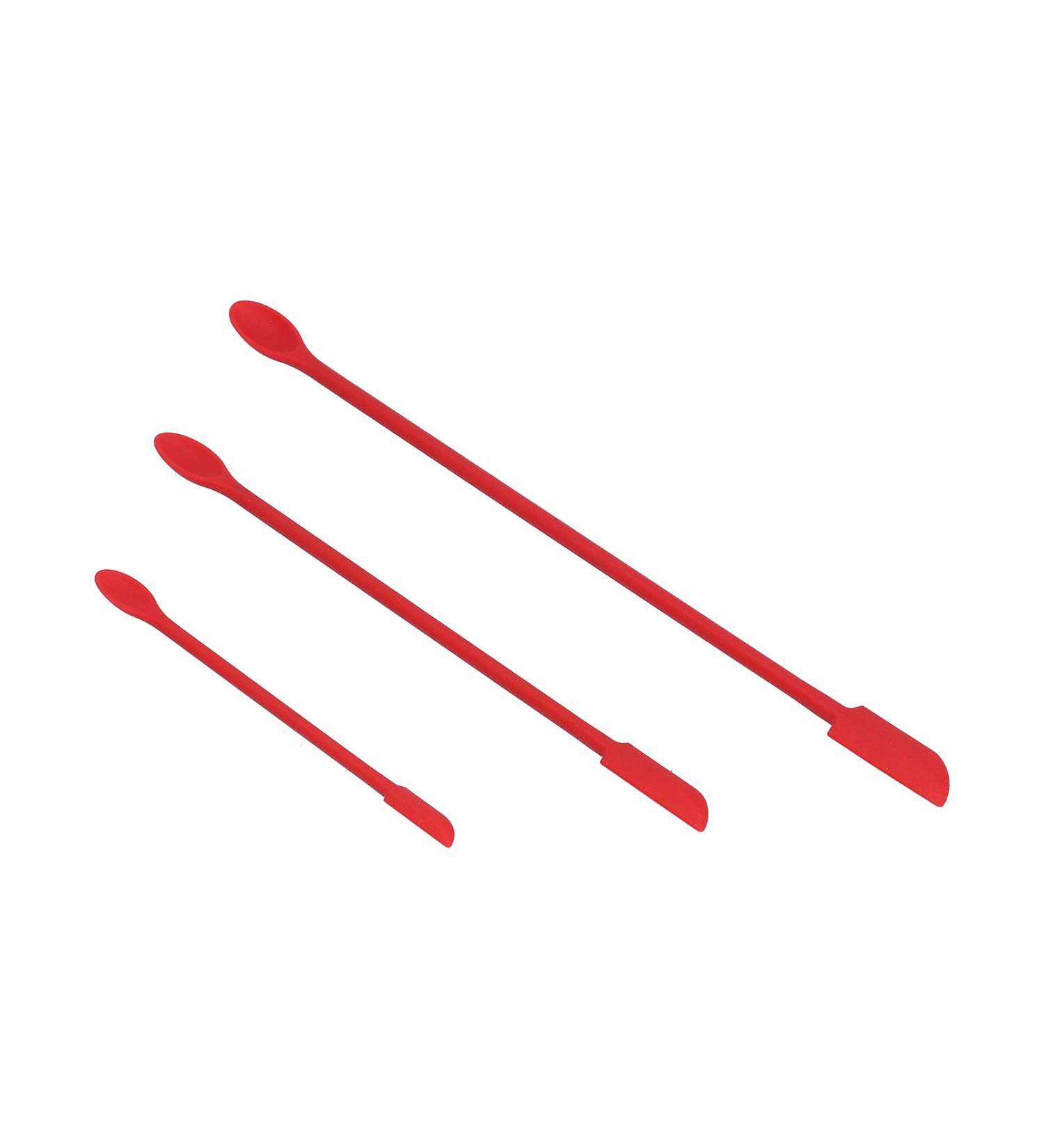 Syrisora Small Spatula - Double Headed Silicone Mini Spatula for Jam Cake Cream & Makeup (Red) | International Shipping - Buy Online on GoSupps.com