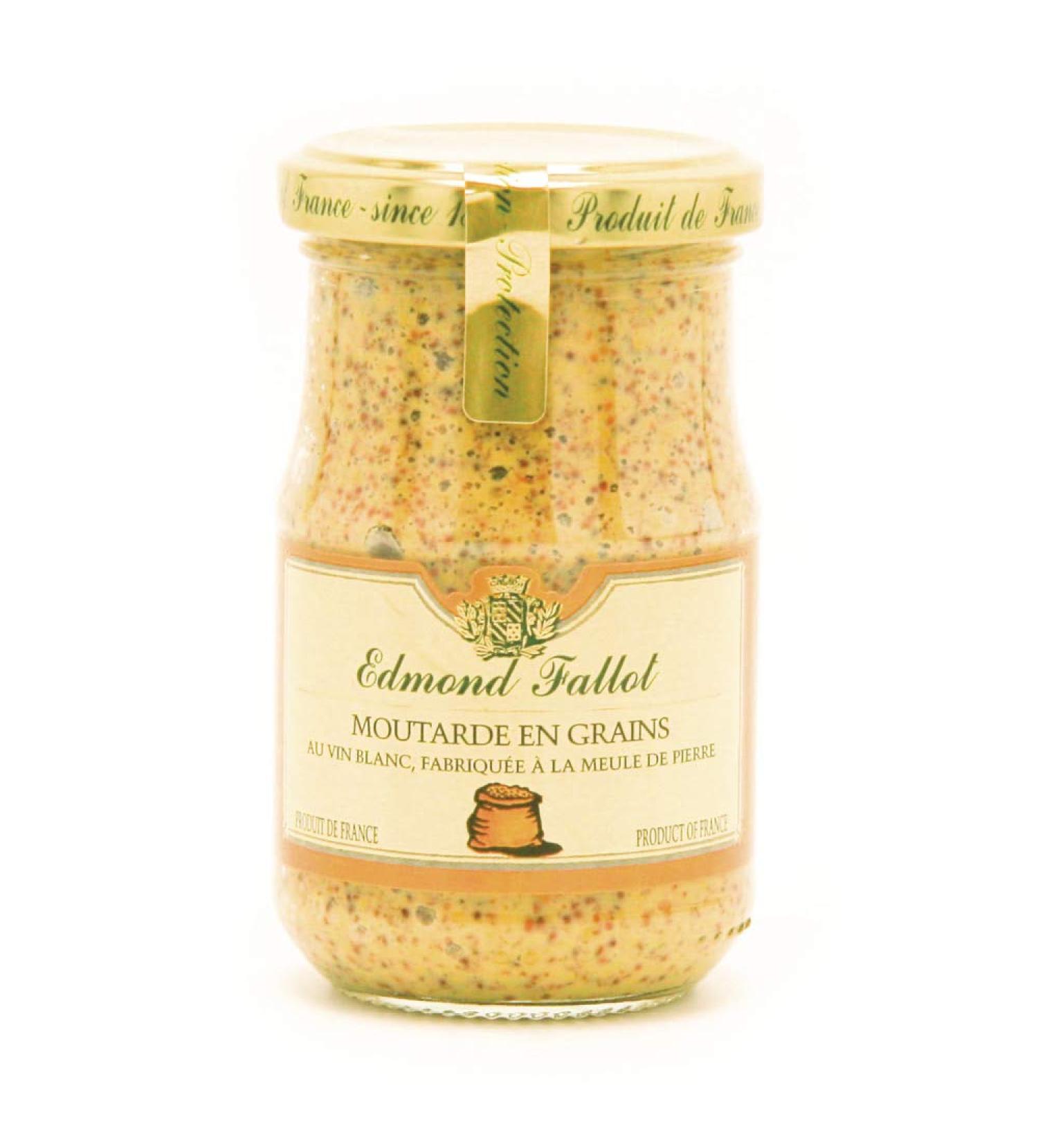 Mustard " l'ancienne" with white wine - from Beaune (Burgundy) - Buy Online on GoSupps.com
