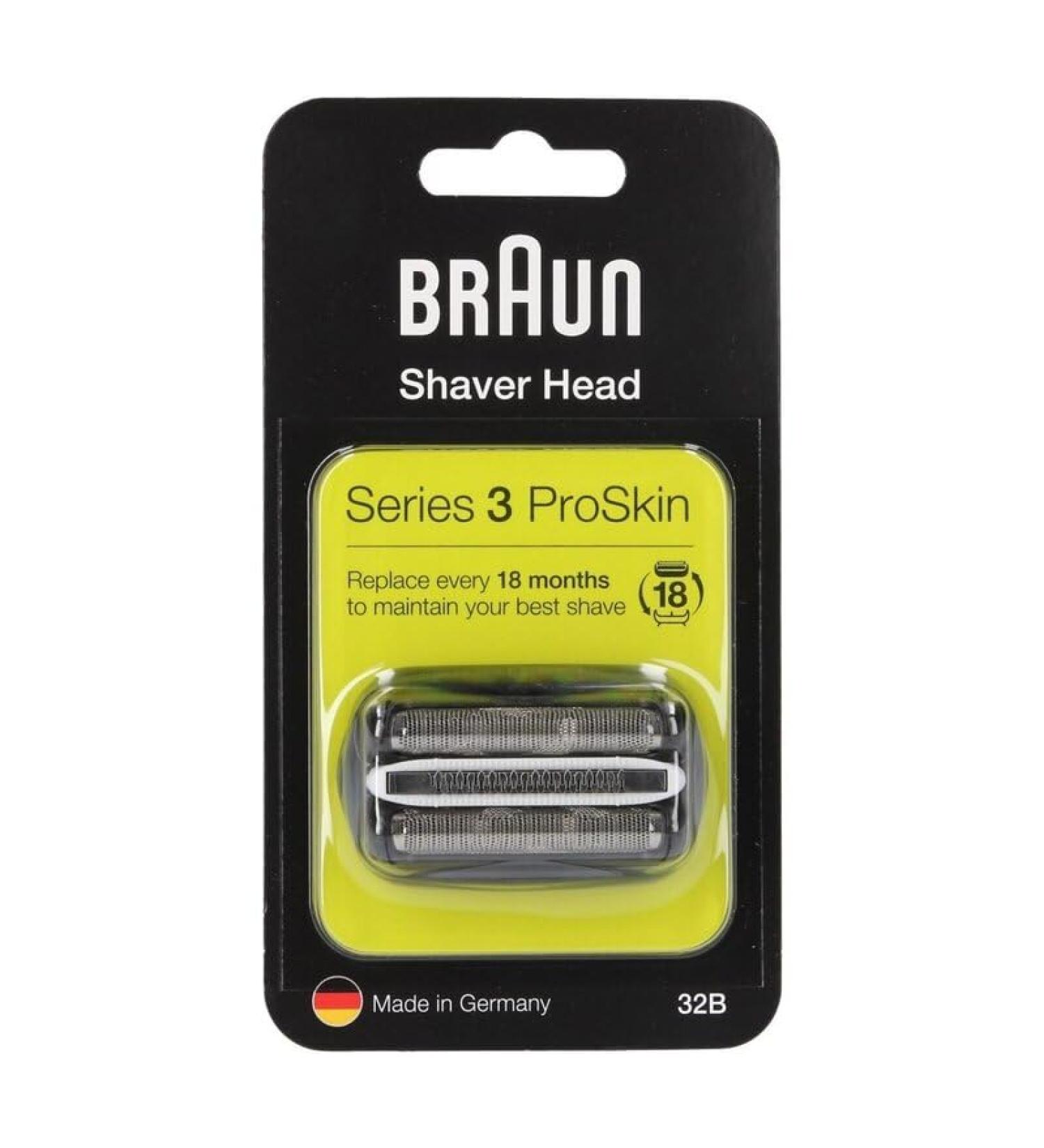 LUTH Premium Profi Parts Shaving Cassette for Braun 32b (81483728) | Compatible with Series 3 | Black - Buy Online on GoSupps.com