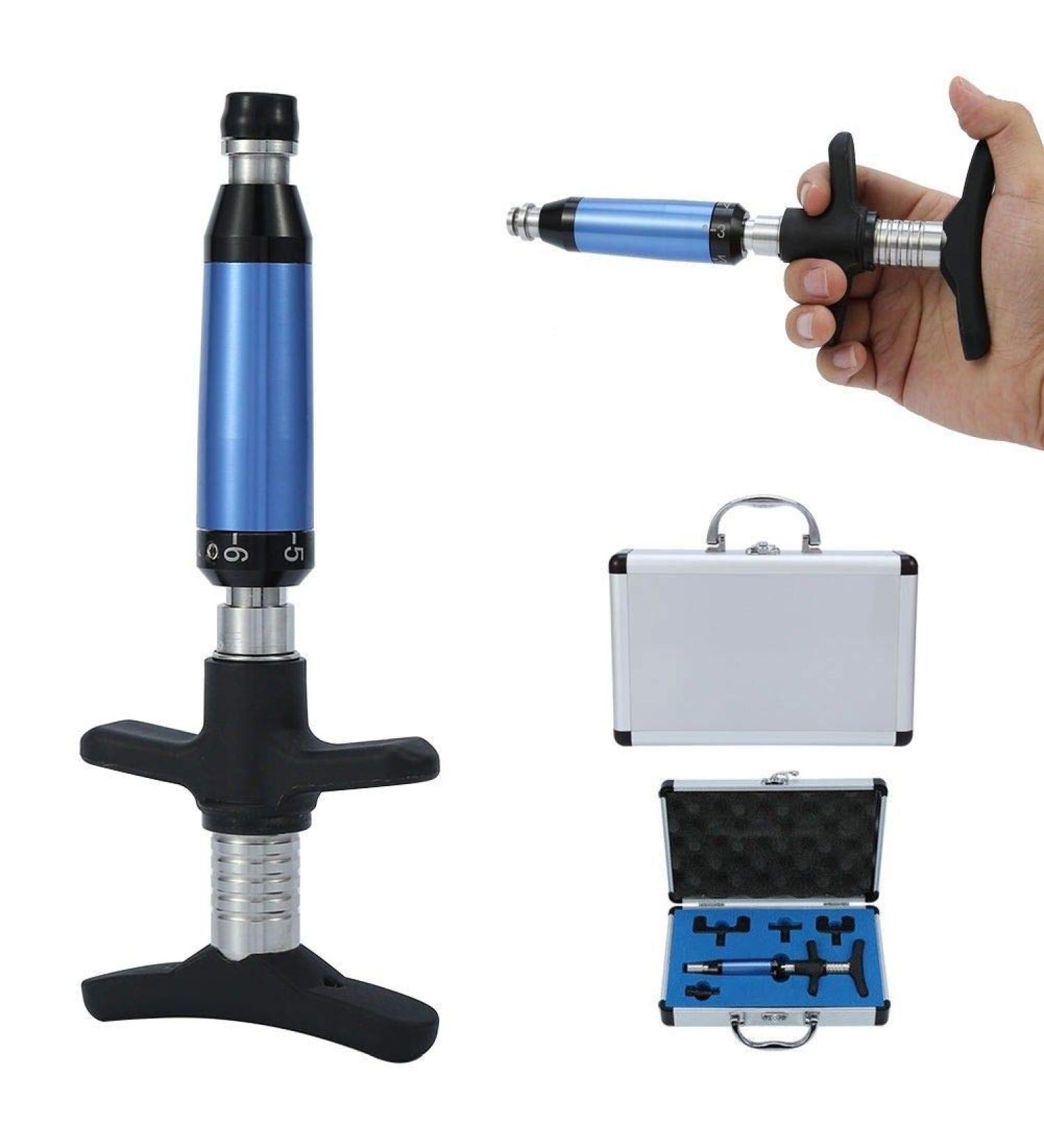 LMEIL Chiropractic Tool - Manual 4 Head Spinal Massager & 6 Level Mechanics Therapy for Pain Relief | International Shipping Available - Buy Online on GoSupps.com