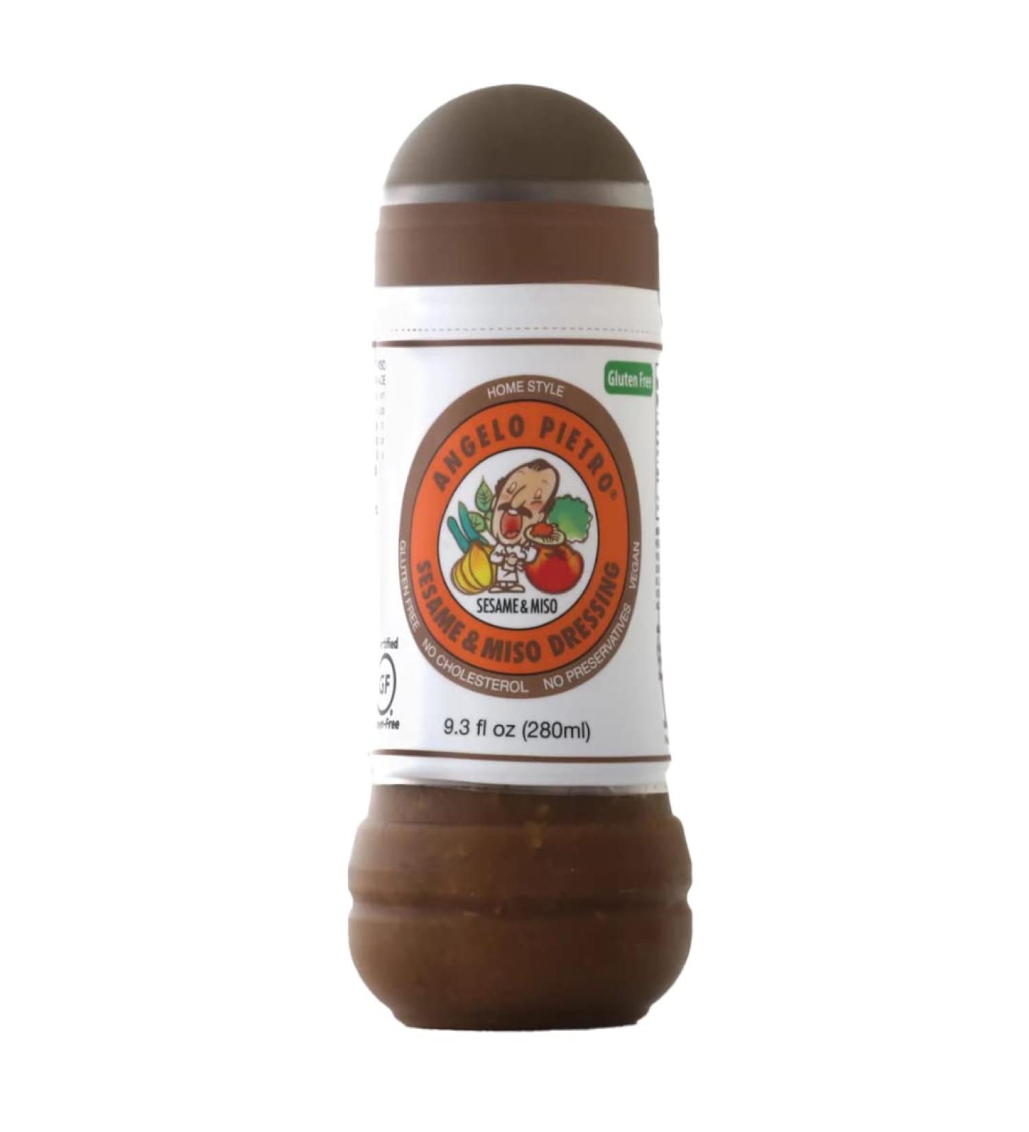 Pietro Sesame and Miso Salad Dressing 9.3 Oz. - Gluten-Free, Vegan, MSG-Free - Ideal for Vegetables, Pasta Salads, Meats, and Seafood - Buy Online on GoSupps.com
