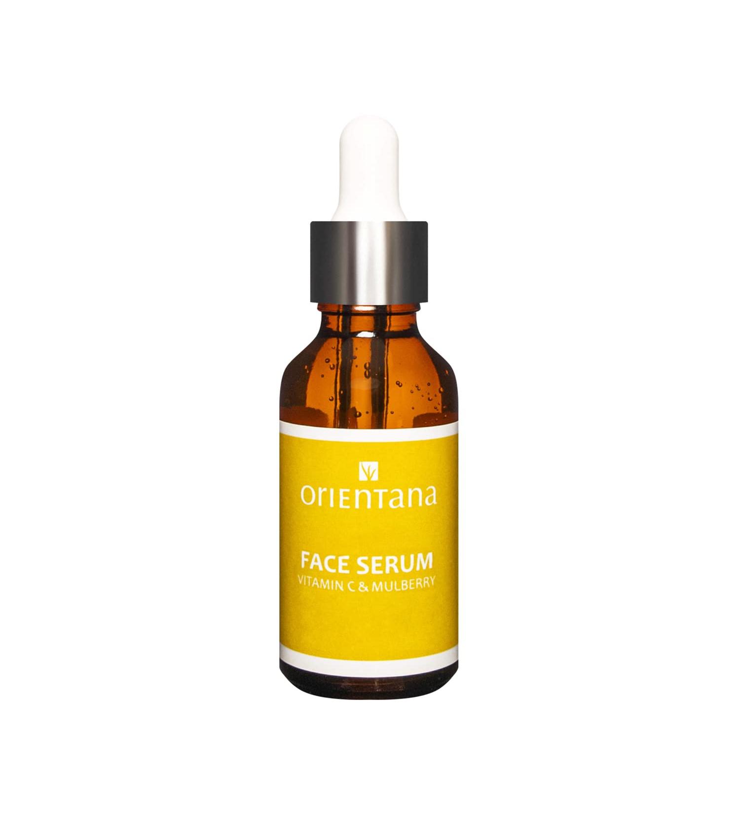 Orientana - Face Serum Vitamin C & Mulberry | Natural Vegan | Anti Aging Moisturiser Redness Pigmentation & Dark Spot Treatment | Hydrating Firming & Brightening Skin - 30ml - Buy Online on GoSupps.com