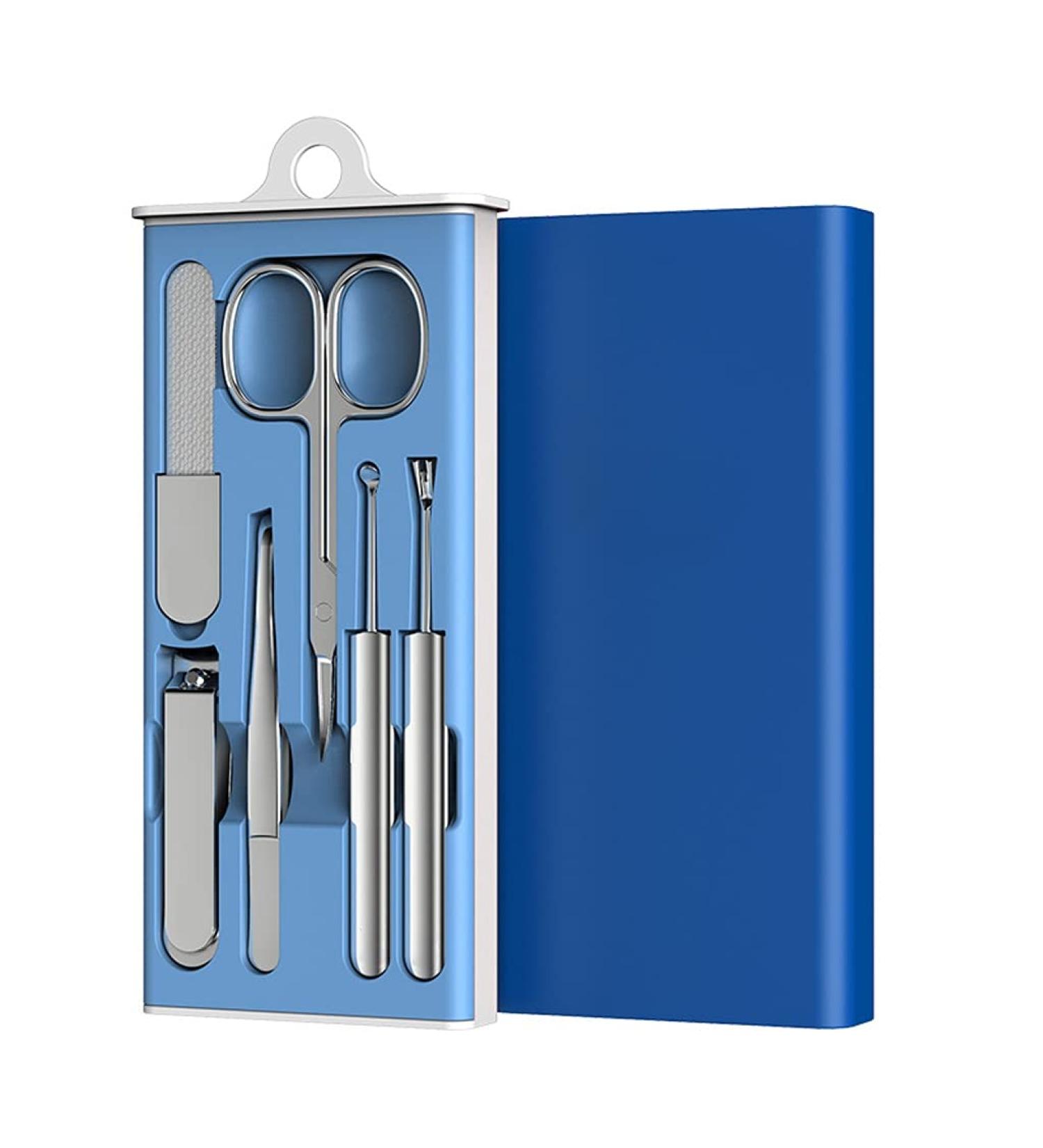 Manicure Kit Ladies Men's Stainless Steel Manicure Clippers 6 Pieces Green Blue Light Blue Red Nail Clippers Kit (Color : B) - Buy Online on GoSupps.com