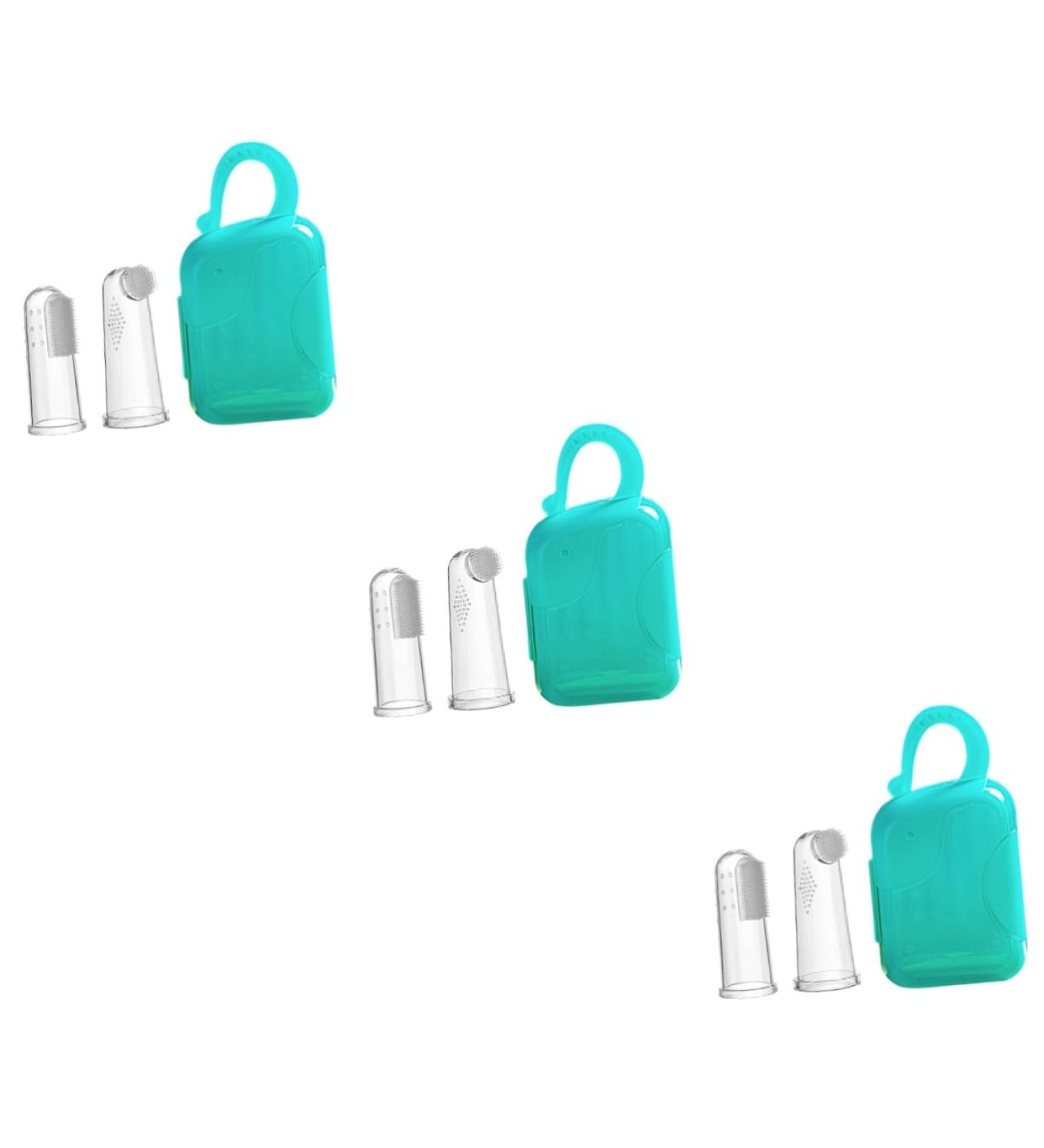 Gatuida 3 Sets Finger Toothbrush - Portable Hygiene Brush for Puppies & Toddlers | Baby & Child Dental Care - Buy Online on GoSupps.com