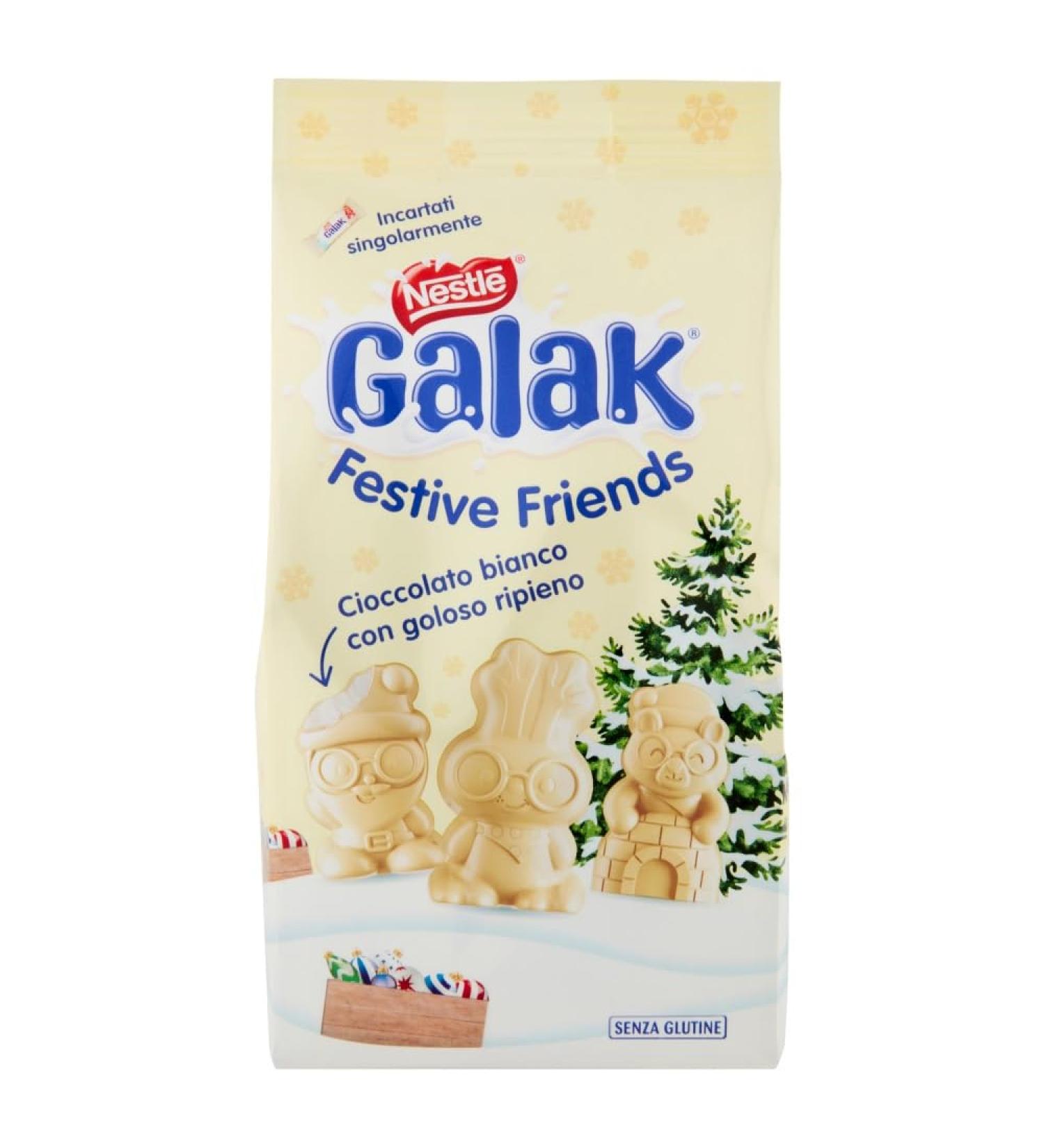  Italian Gourmet E.R. NESTL GALAK Festive Friends white chocolate and muesli bag 147g+Italian gourmet polpa 400g - Buy Online on GoSupps.com